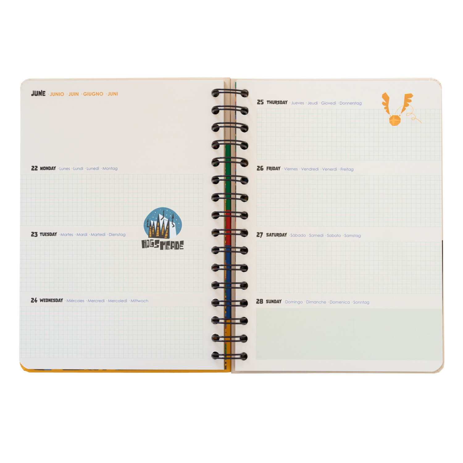 Agenda Anual 2026 Harry Potter Semana Vista A5