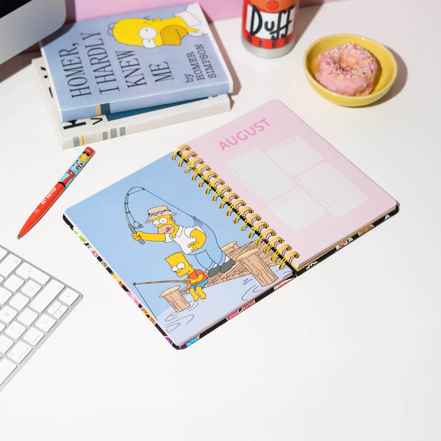 Agenda Anual 2026 Los Simpson Semana Vista A5