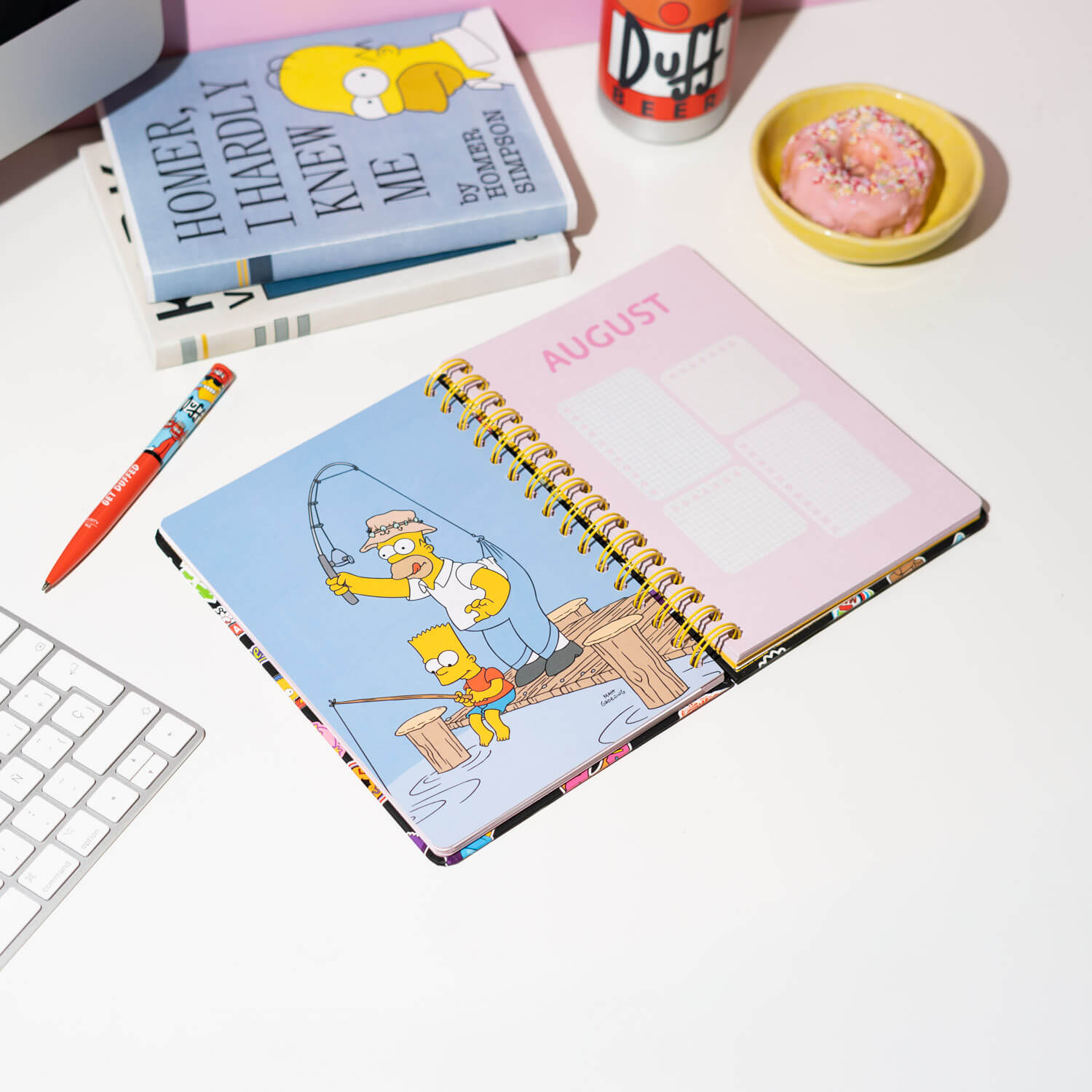 Agenda Anual 2026 Los Simpson Semana Vista A5