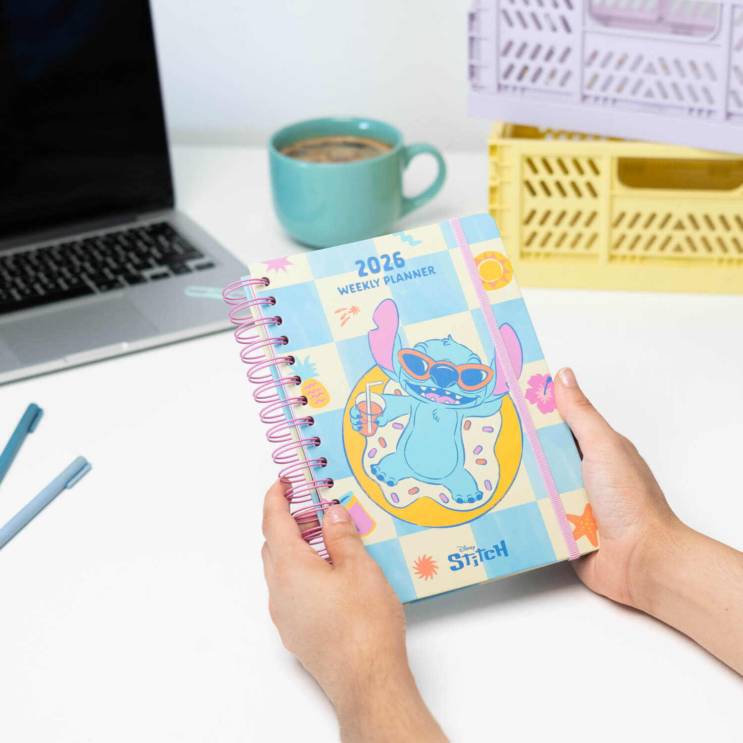 Agenda Anual 2026 Stitch Disney Semana Vista A5