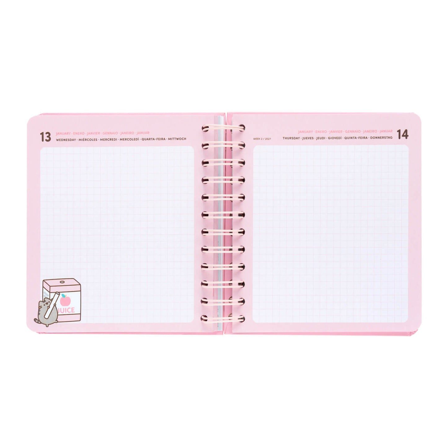 Agenda Escolar 2026/2027 Pusheen Día Página 11 Meses