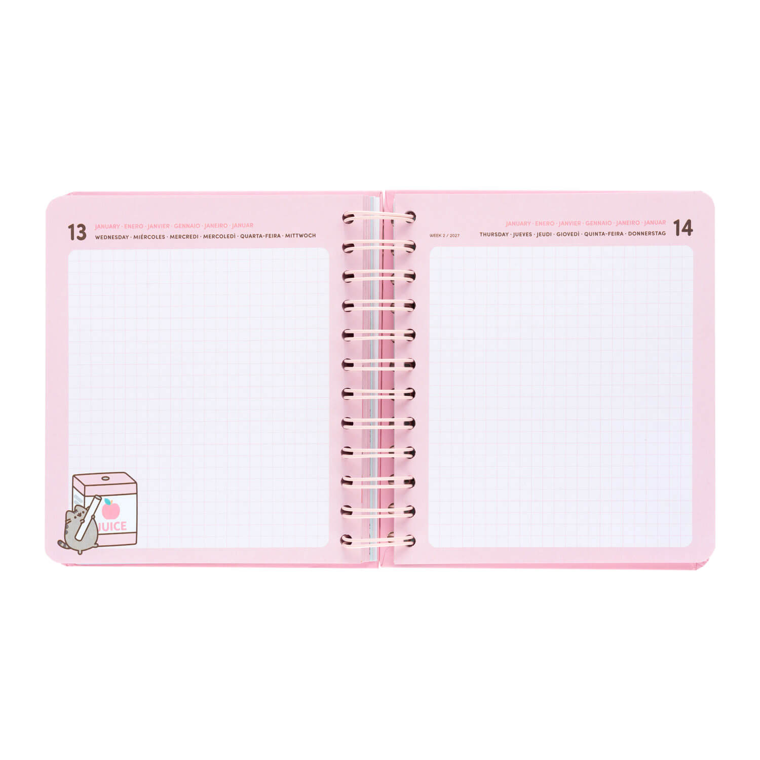 Agenda Escolar 2026/2027 Pusheen Día Página 11 Meses