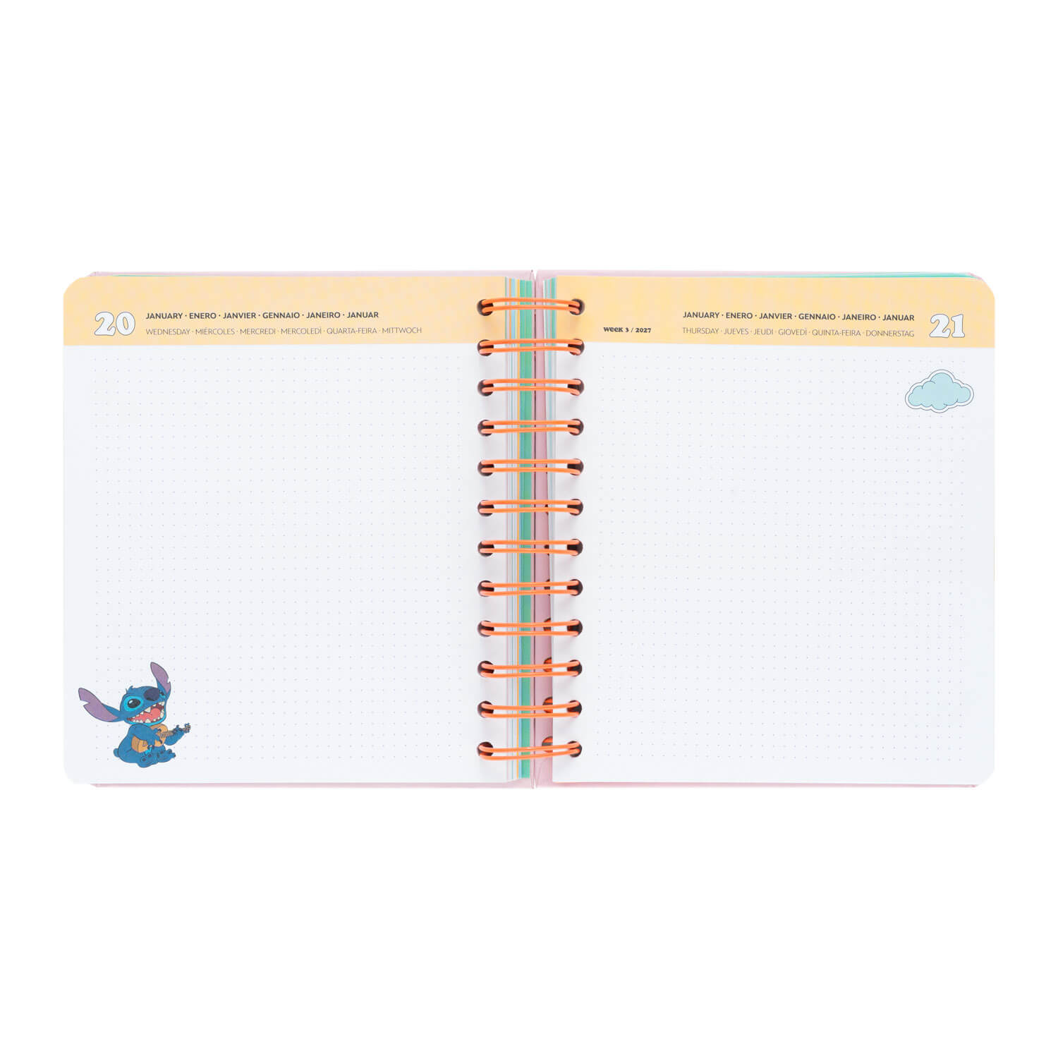 Agenda Escolar 2026/2027 Stitch Y Ángel Disney Día Página 11 Meses