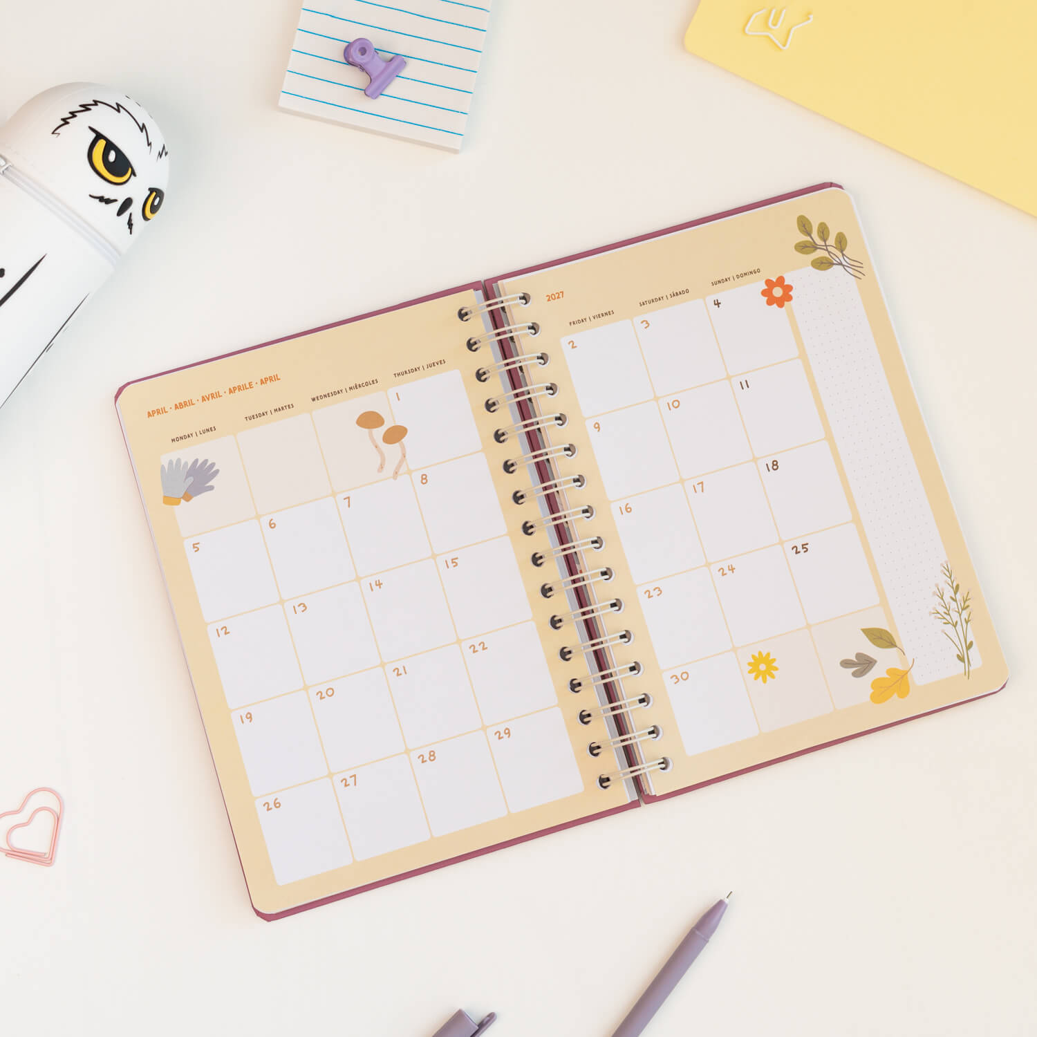 Agenda Escolar 2026/2027 Harry Potter Semana Vista 12 Meses A5