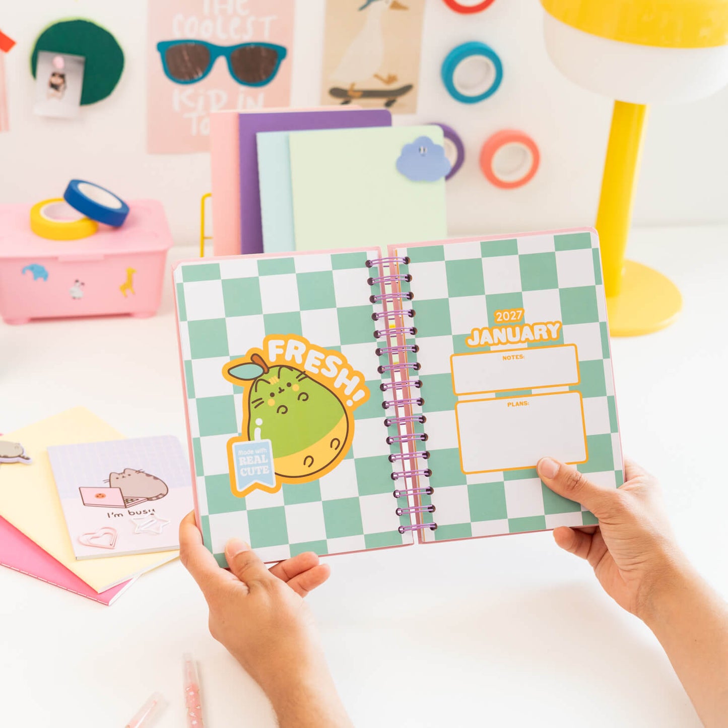 Agenda Escolar 2026/2027 Pusheen Fruits Semana Vista 12 Meses A5