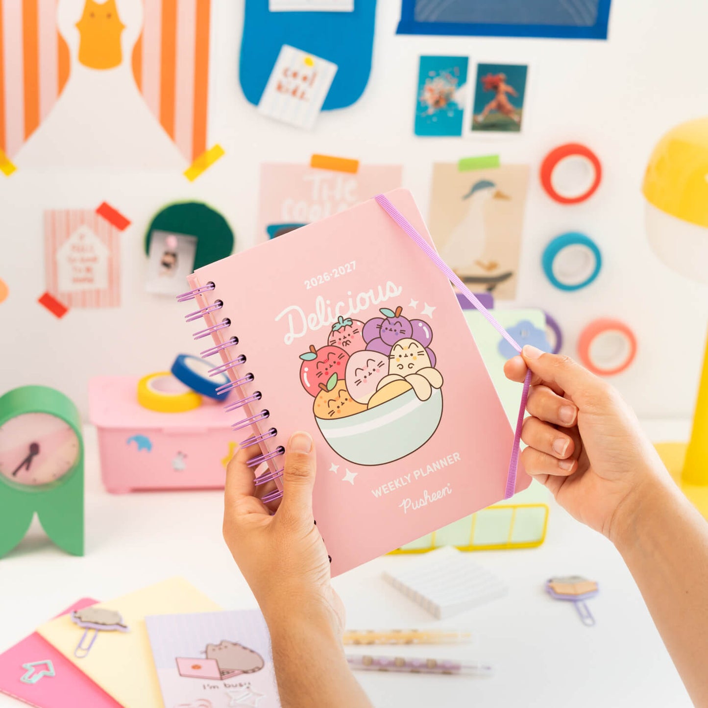 Agenda Escolar 2026/2027 Pusheen Fruits Semana Vista 12 Meses A5