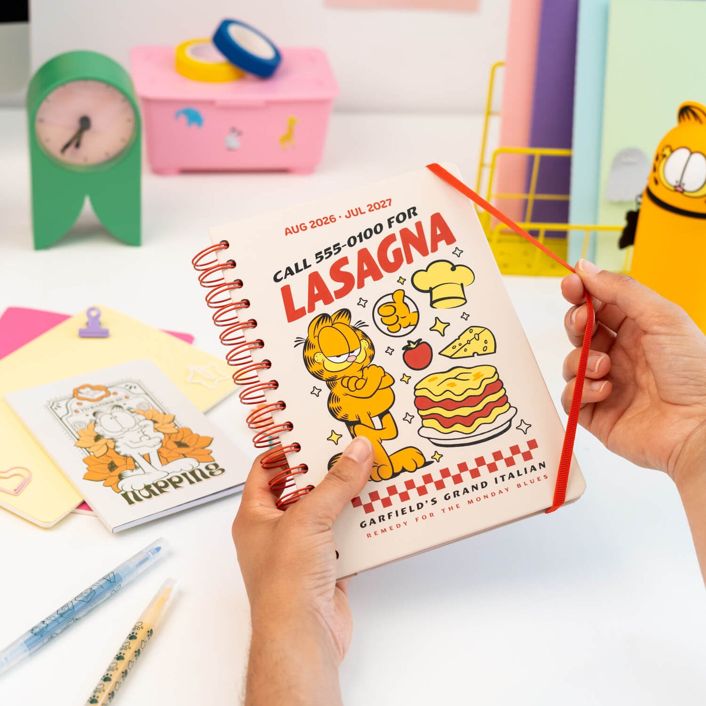 Agenda Escolar 2026/2027 Garfield Semana Vista 12 Meses A5