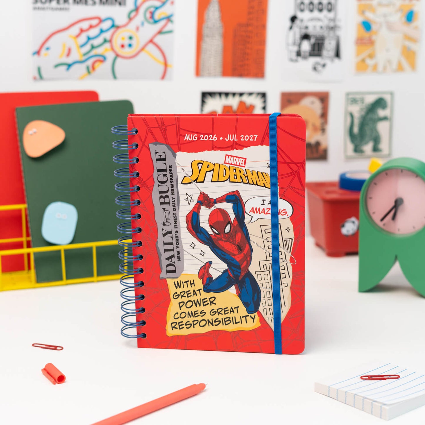 Agenda Escolar 2026/2027 Spider-Man Marvel Semana Vista 12 Meses A5