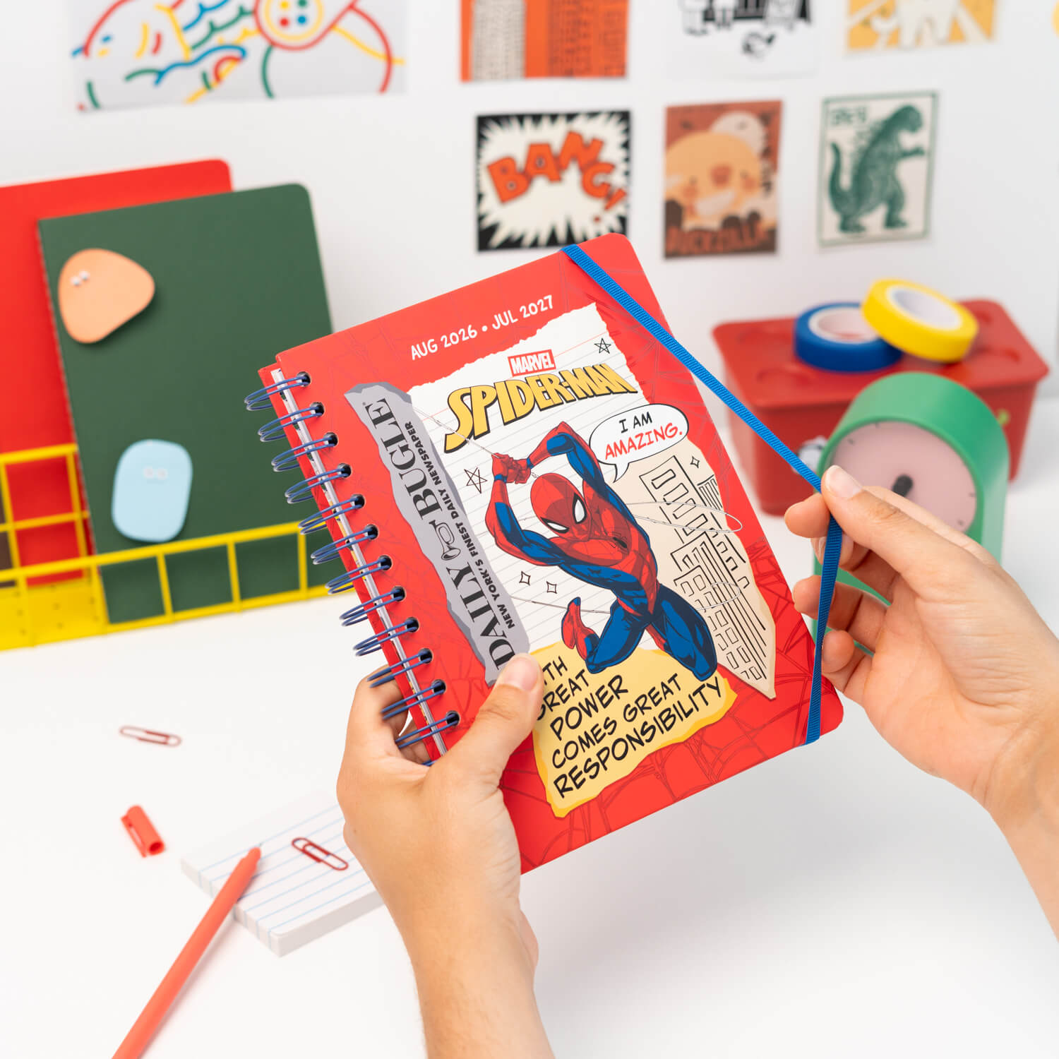 Agenda Escolar 2026/2027 Spider-Man Marvel Semana Vista 12 Meses A5