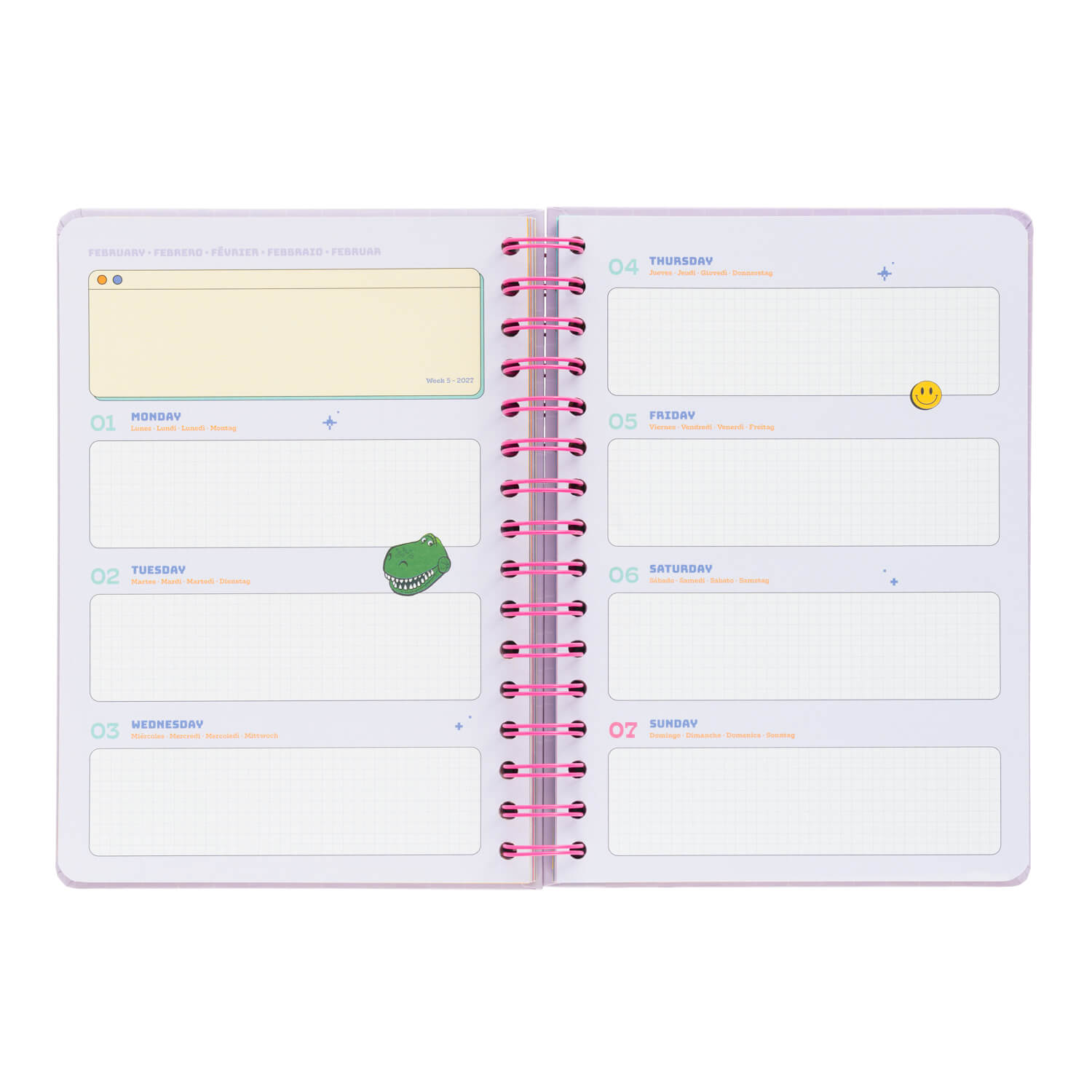 Agenda Escolar 2026/2027 Toy Story Disney Semana Vista 12 Meses A5