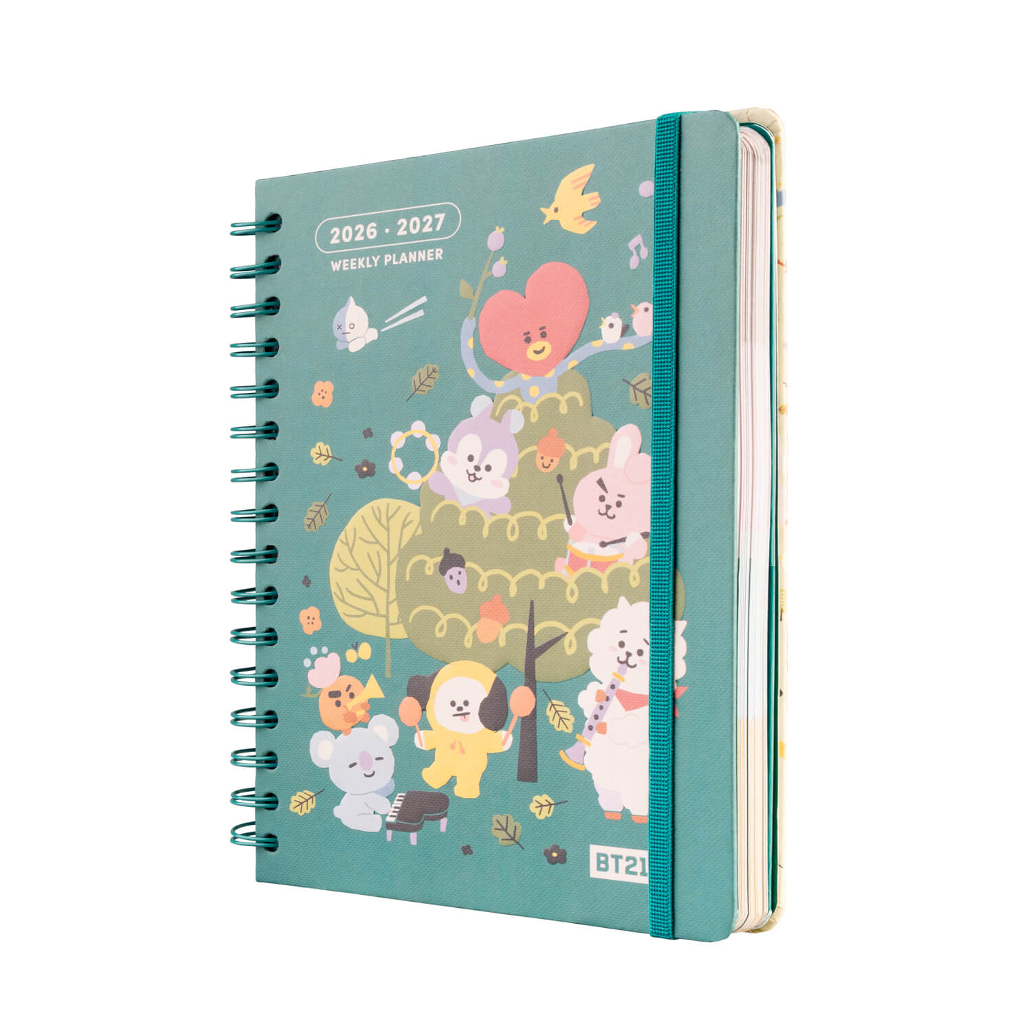 Agenda Escolar 2026/2027 BT21 Semana Vista 12 Meses A5