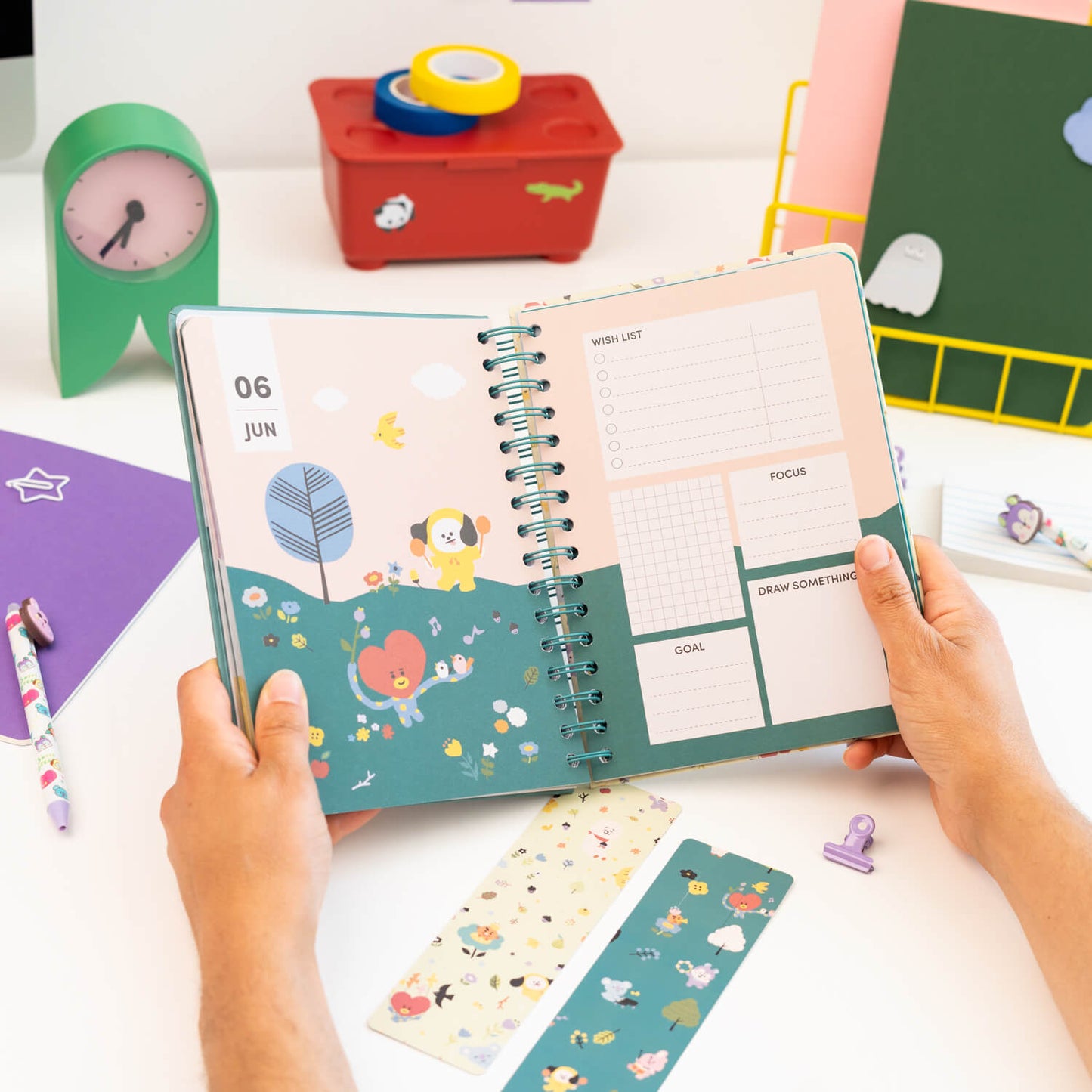 Agenda Escolar 2026/2027 BT21 Semana Vista 12 Meses A5