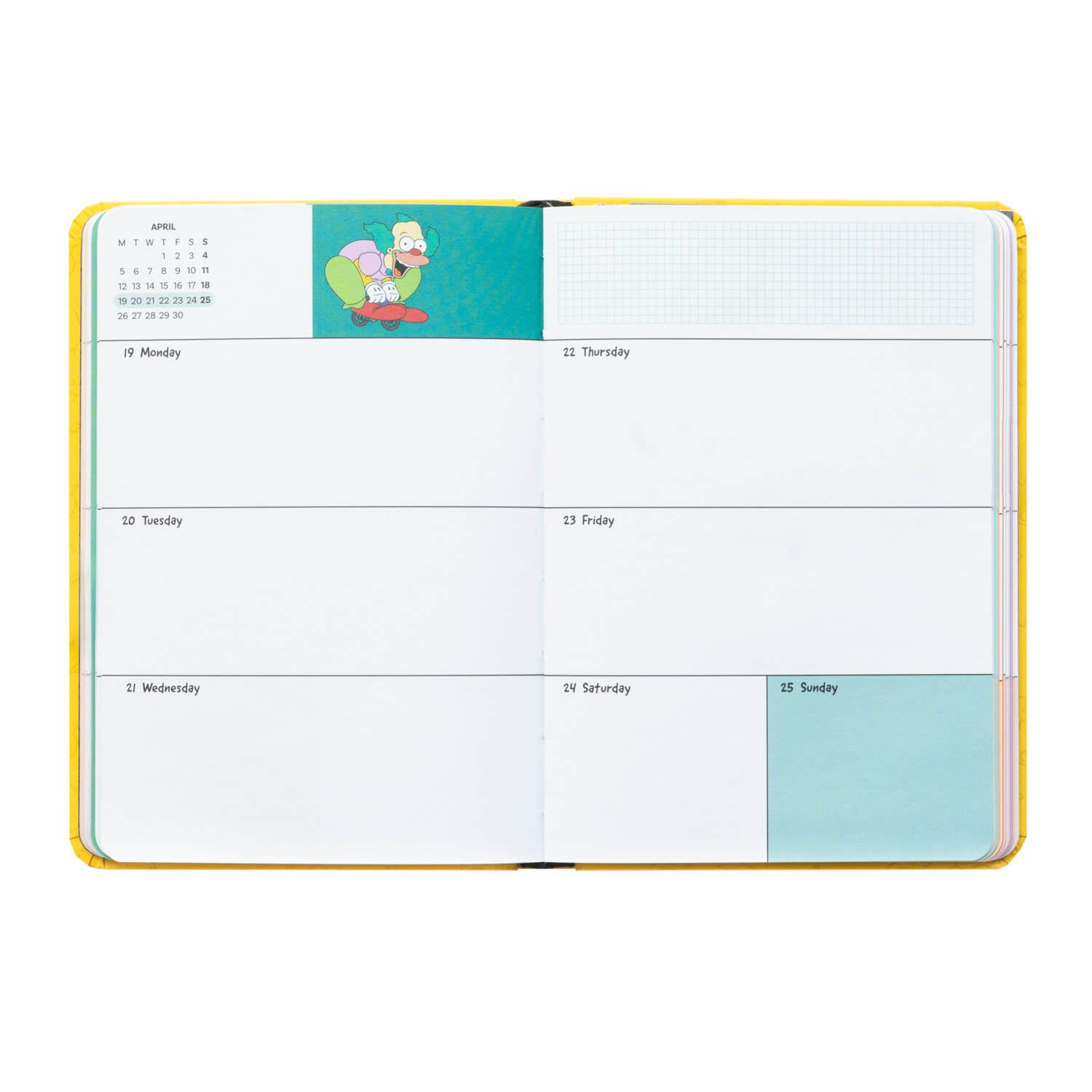 Agenda Escolar 2026/2027 Los Simpson Semana Vista 17 Meses Pocket