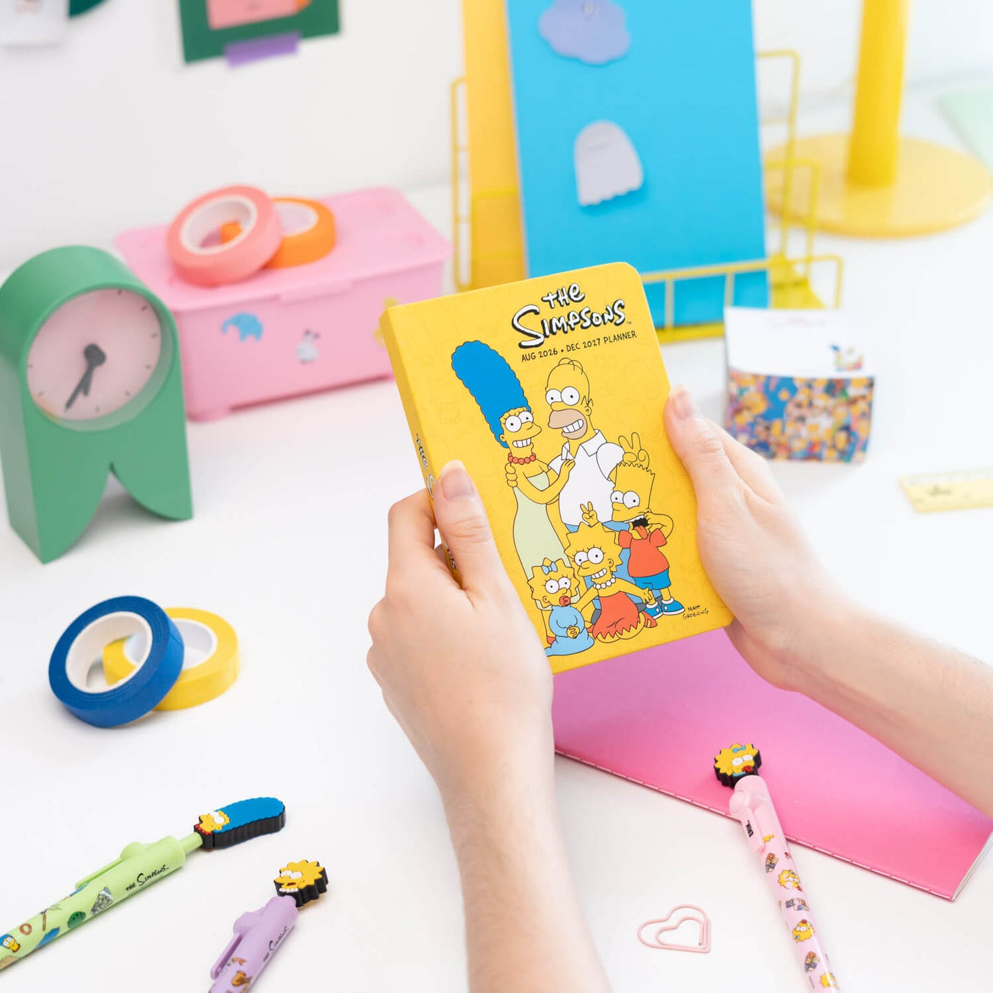 Agenda Escolar 2026/2027 Los Simpson Semana Vista 17 Meses Pocket