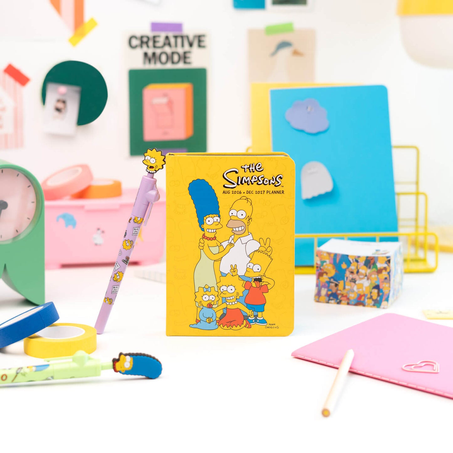 Agenda Escolar 2026/2027 Los Simpson Semana Vista 17 Meses Pocket