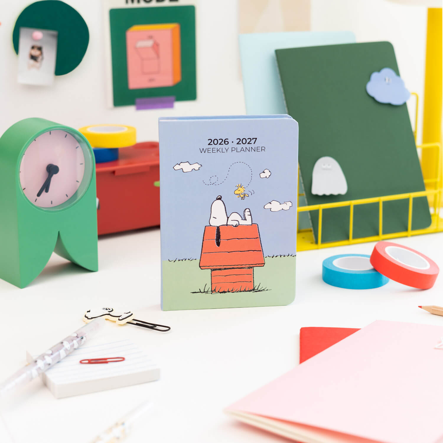 Agenda Escolar 2026/2027 Snoopy Semana Vista 17 Meses Pocket