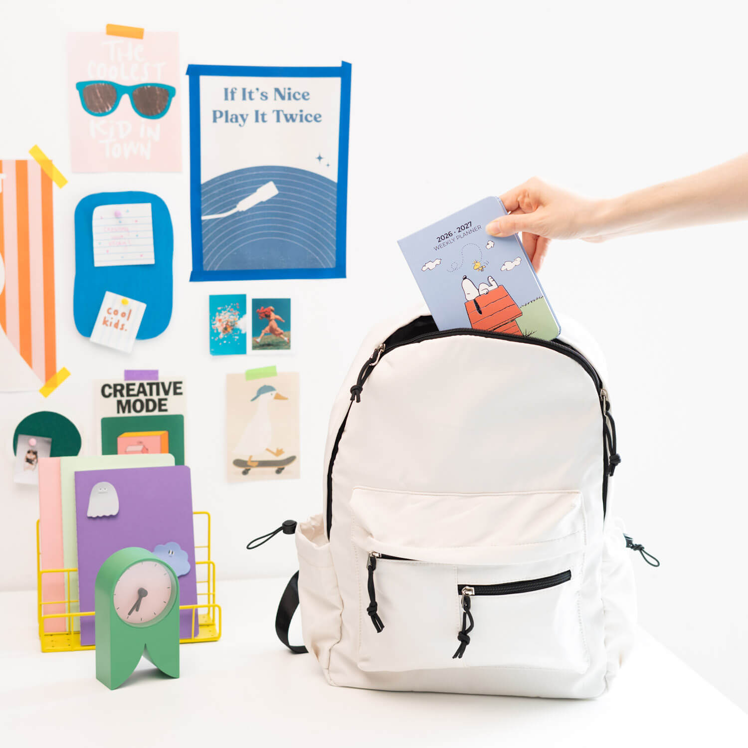 Agenda Escolar 2026/2027 Snoopy Semana Vista 17 Meses Pocket
