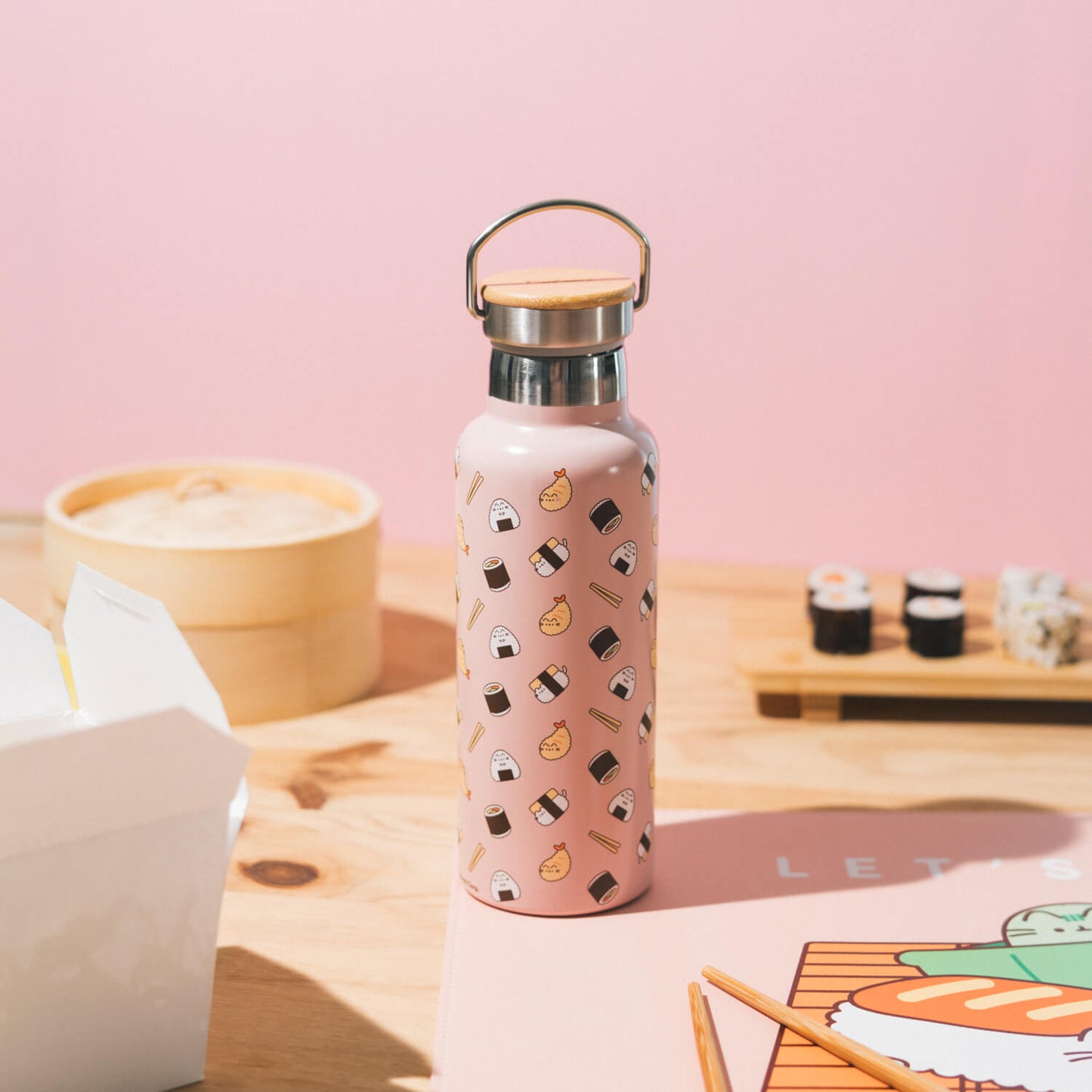 Botella Metálica Pusheen Sushi Roll