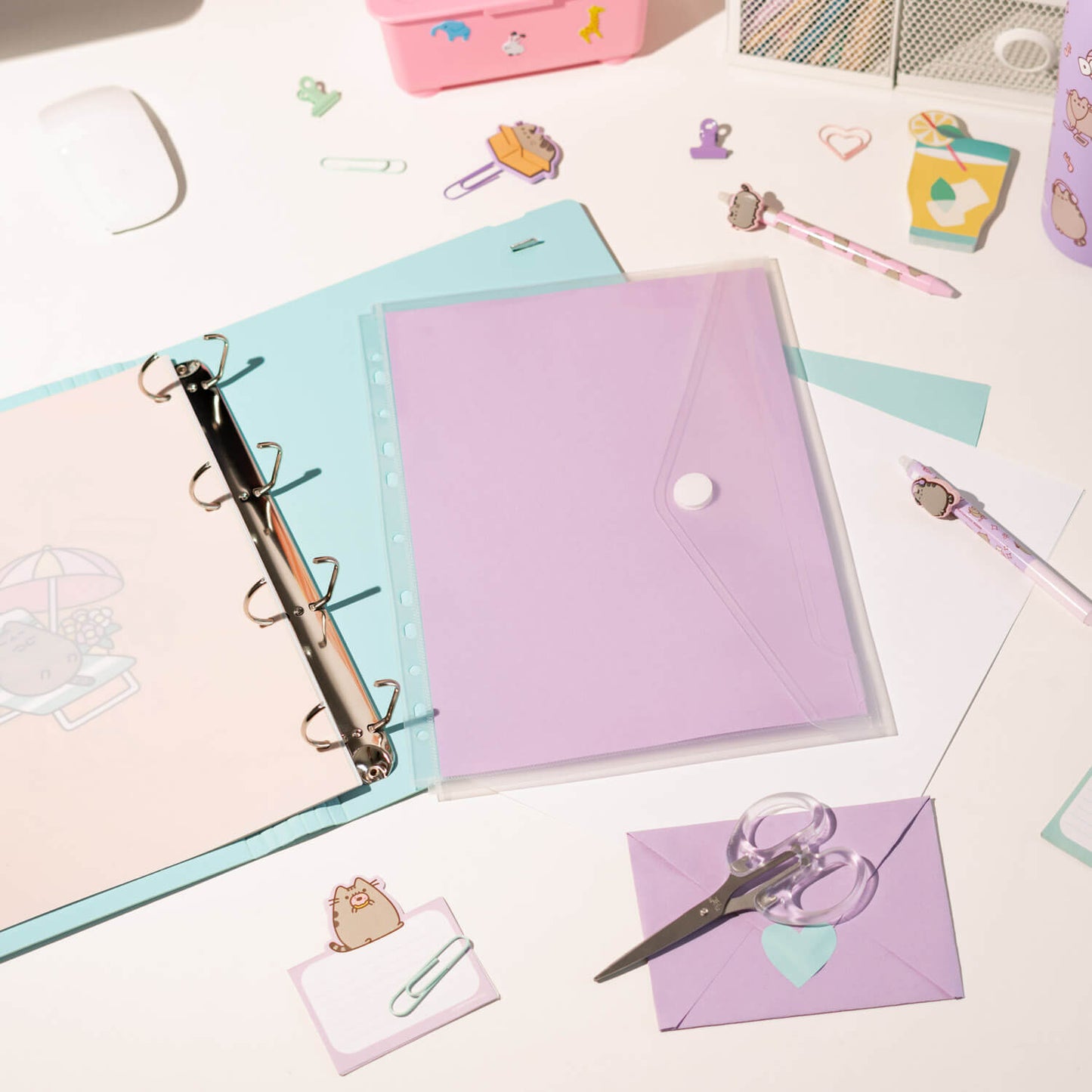 Carpeta De Anillas Pusheen