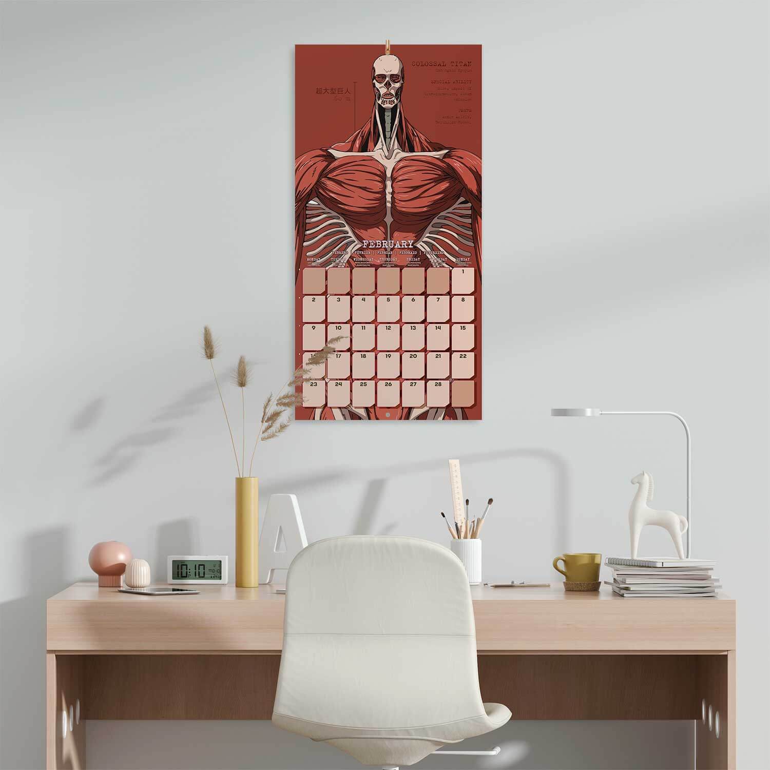 Calendario De Pared 2026 Attack On Titan