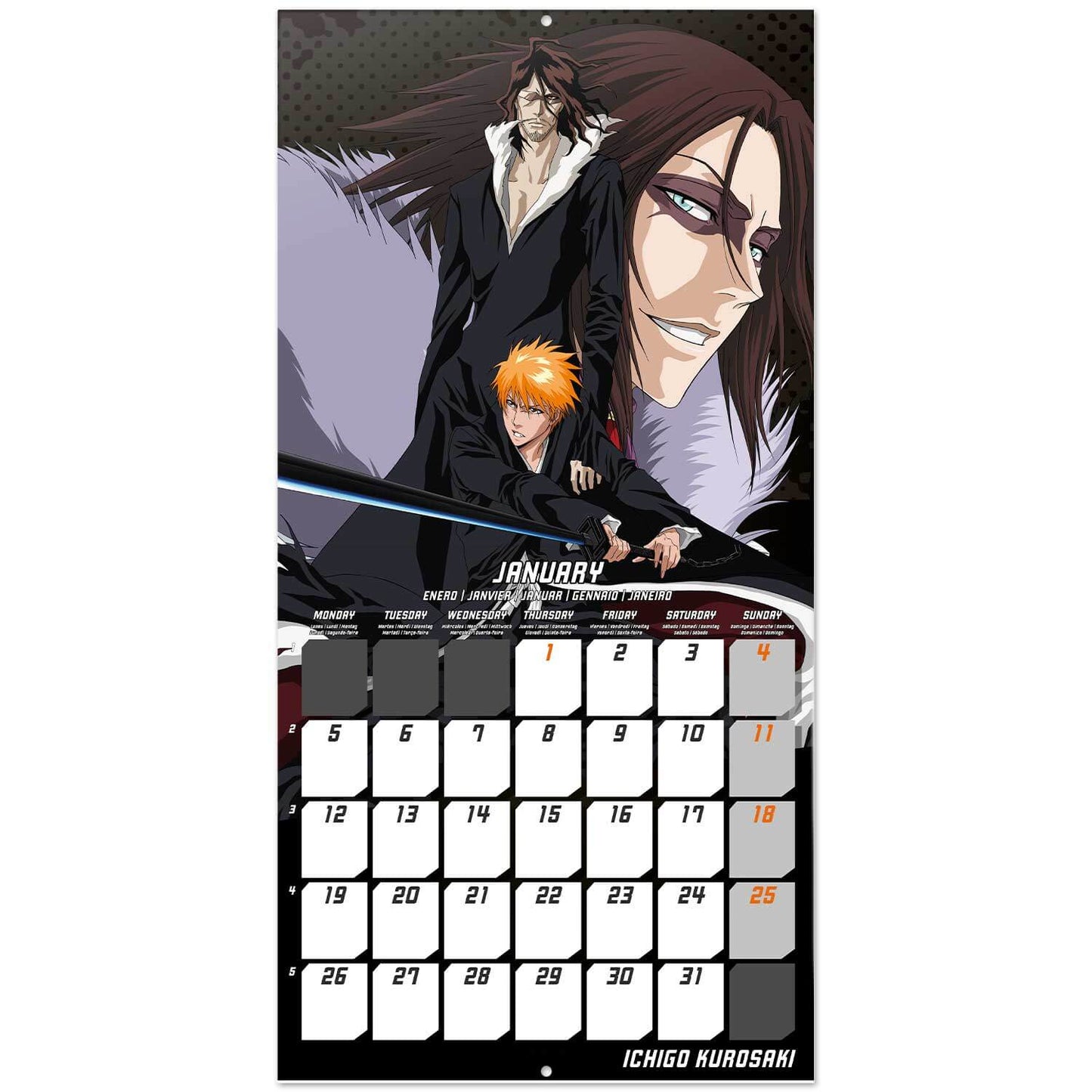 Calendario De Pared 2026 Bleach