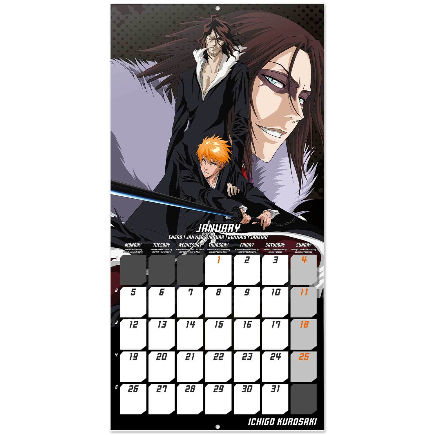Calendario De Pared 2026 Bleach