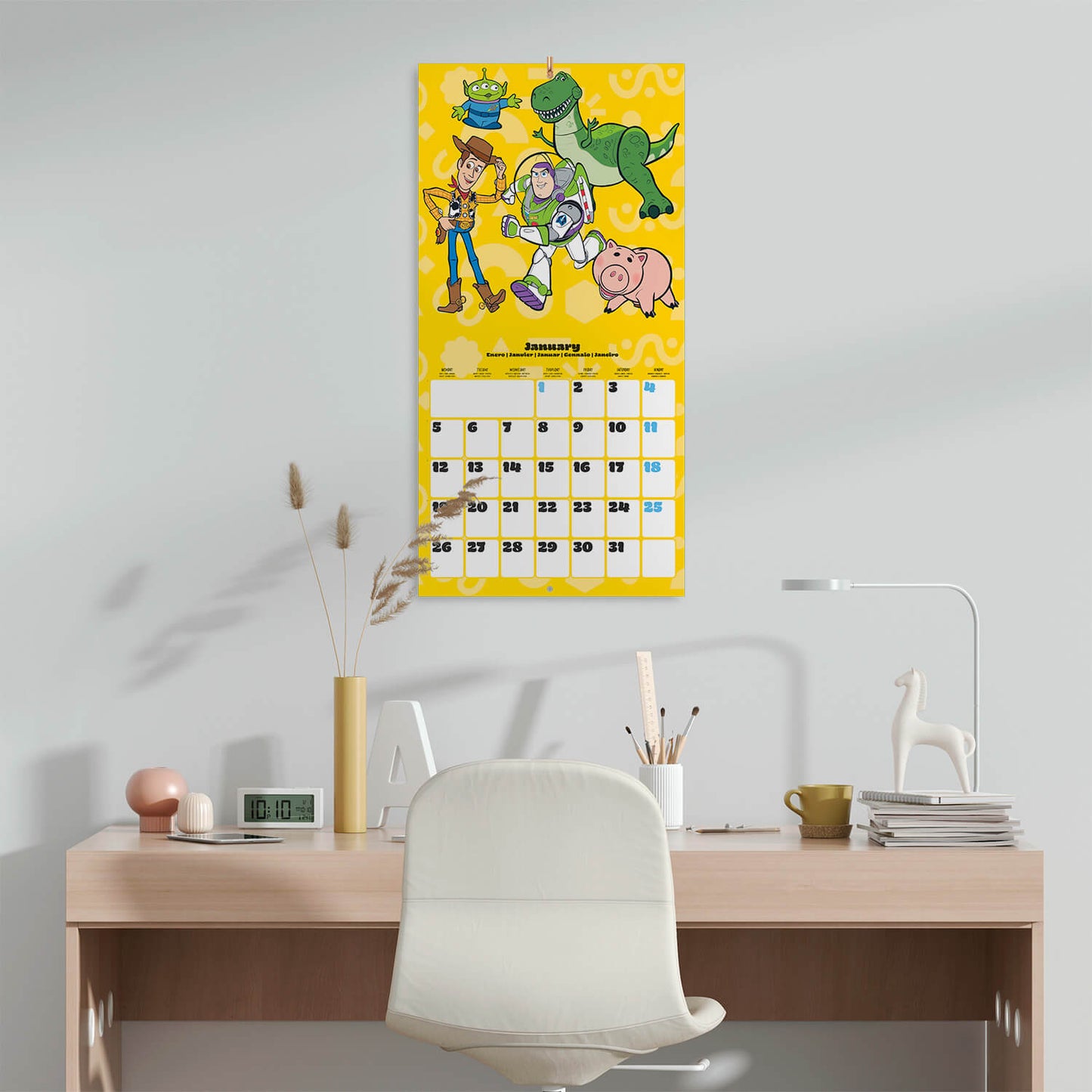 Calendario De Pared 2026 Disney Pixar