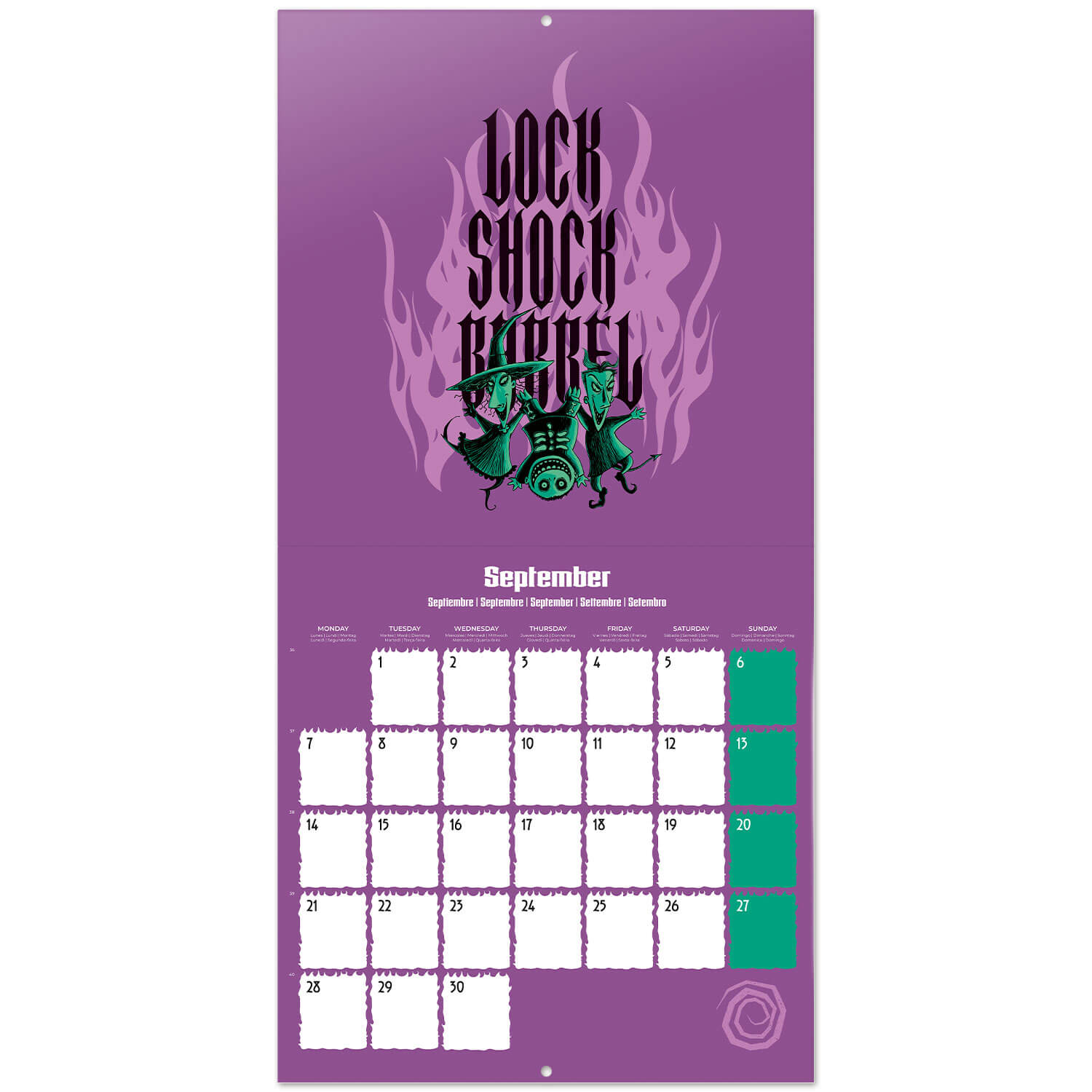 Calendario De Pared 2026 Pesadilla Antes De Navidad Disney