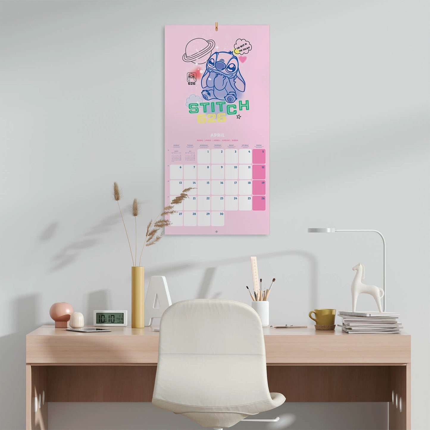 Calendario De Pared 2026 Stitch Disney