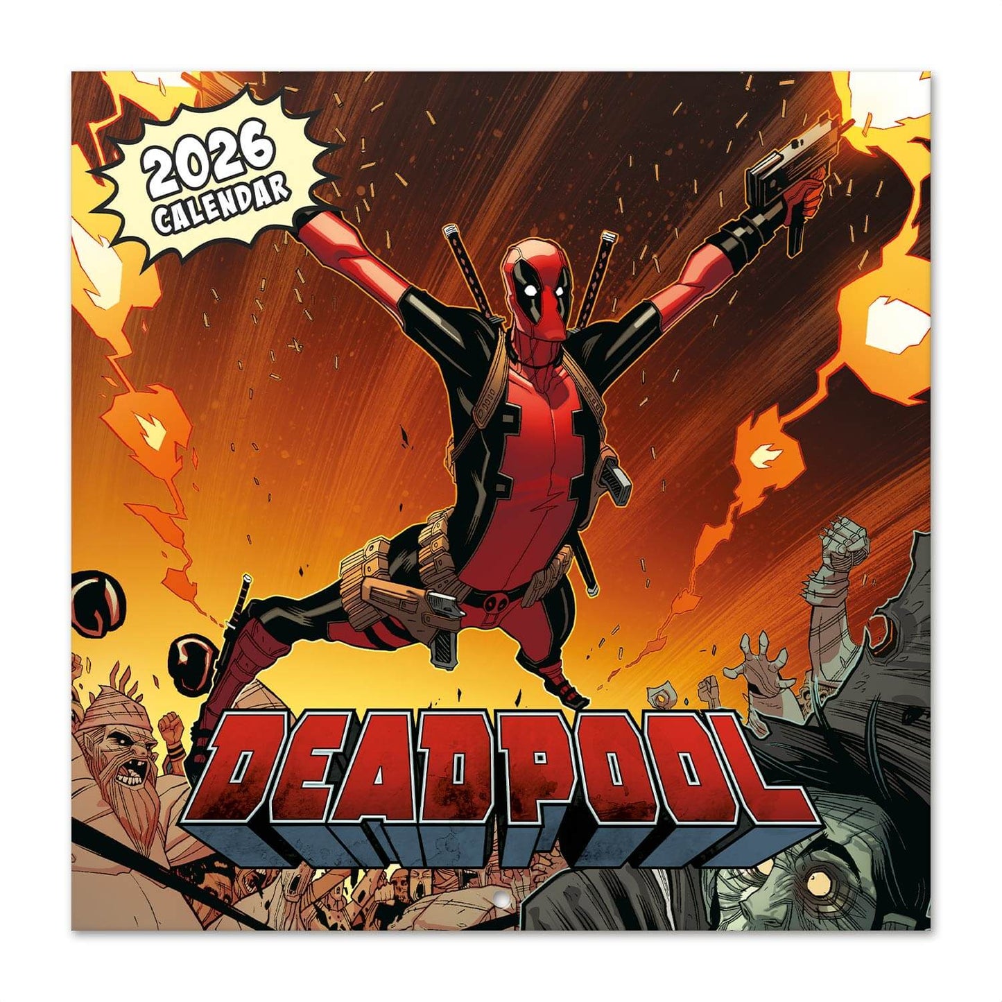 Calendario De Pared 2026 Deadpool Marvel
