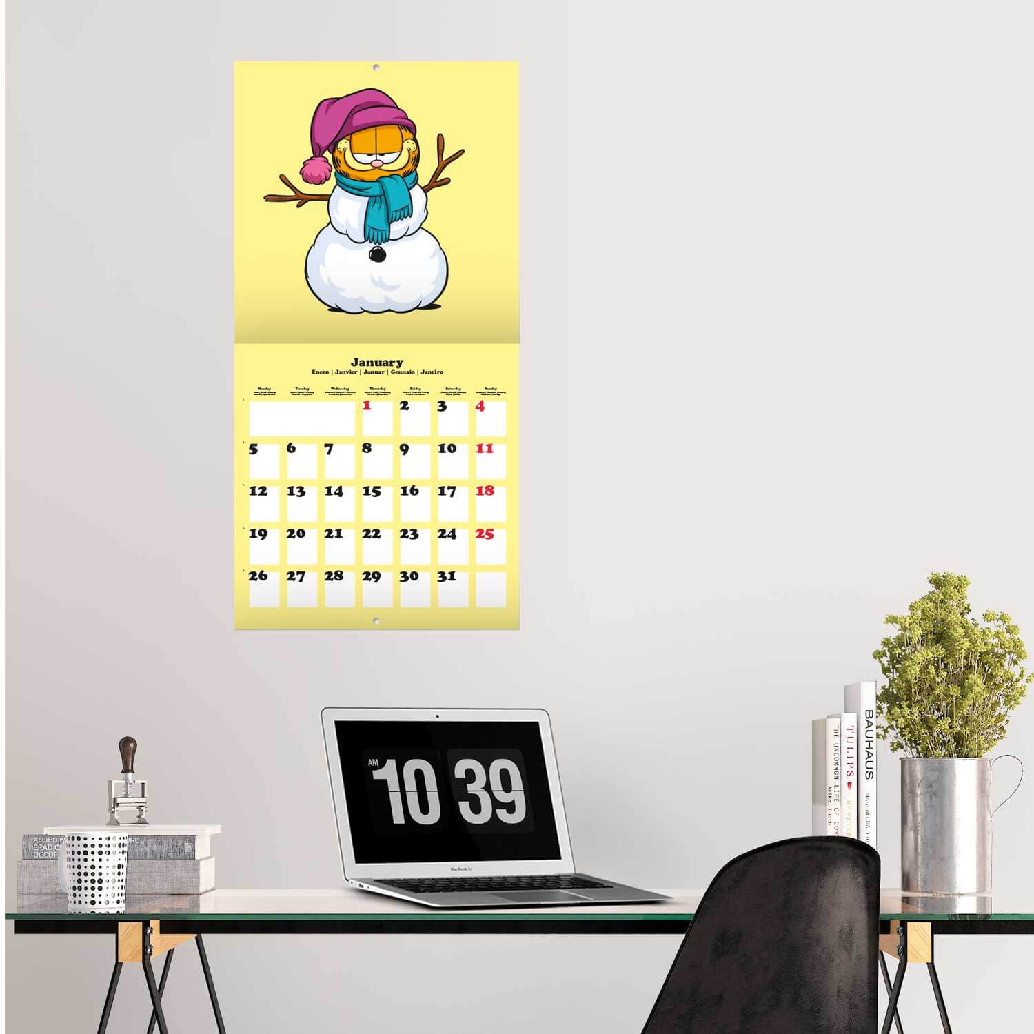 Calendario De Pared 2026 Garfield