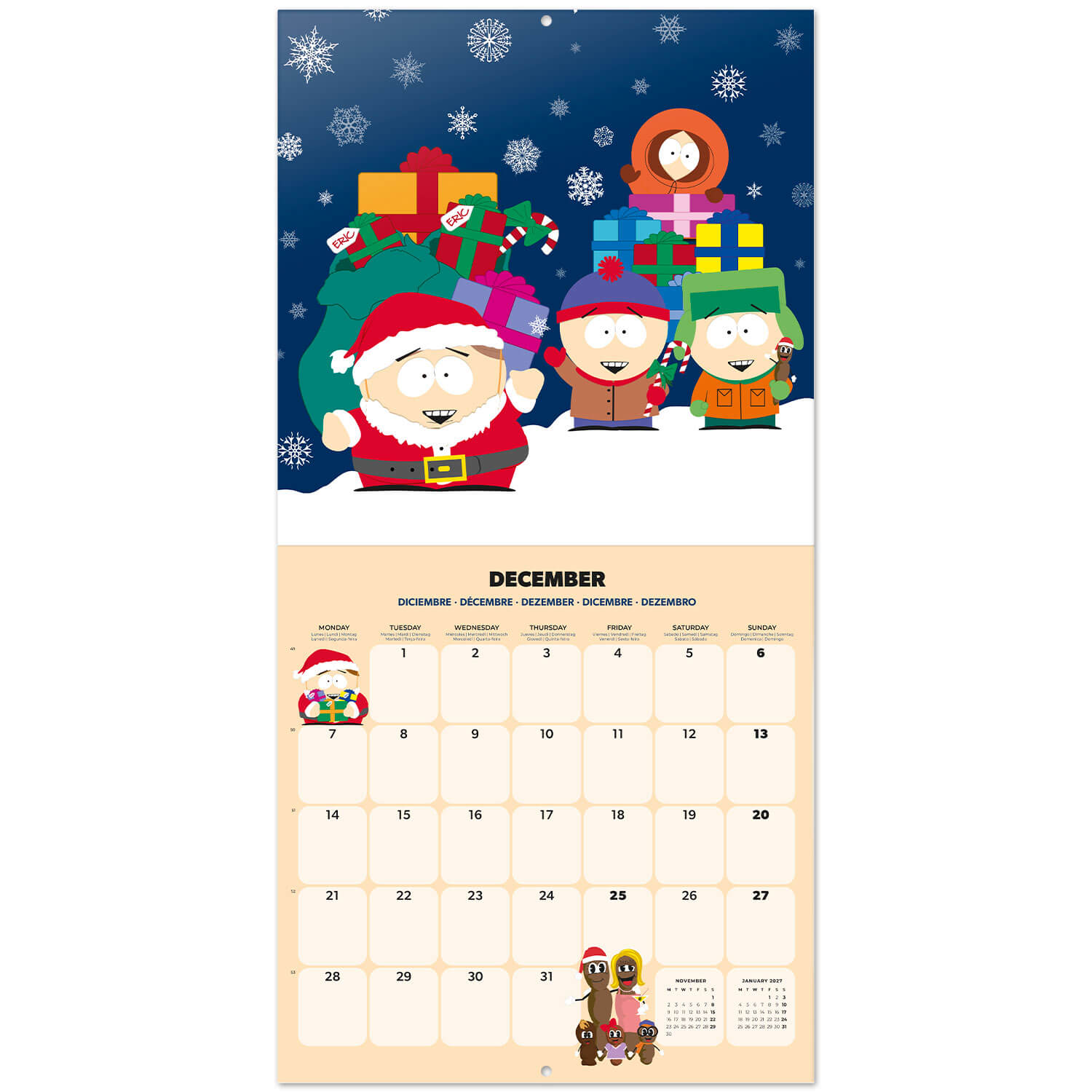 Calendario De Pared 2026 South Park