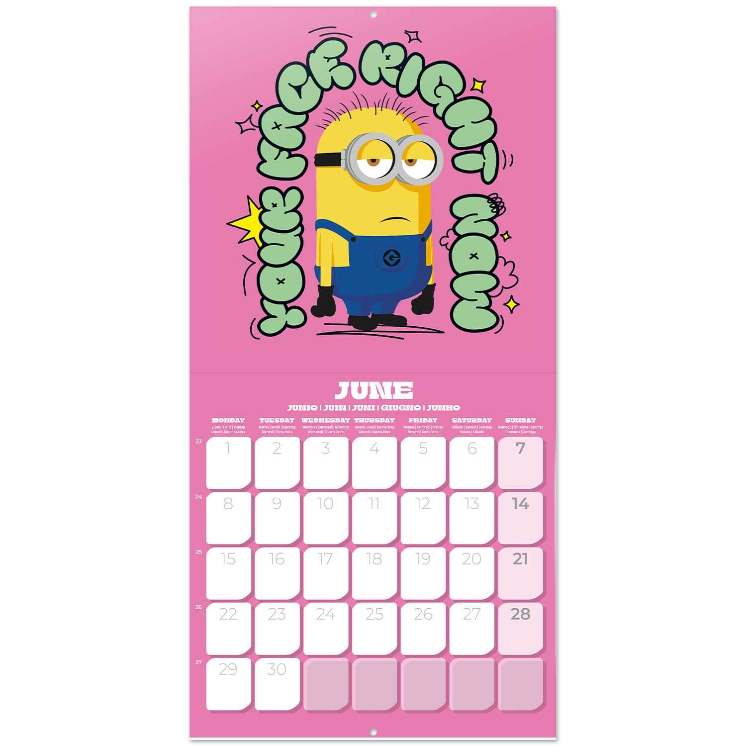 Calendario De Pared 2026 Minions