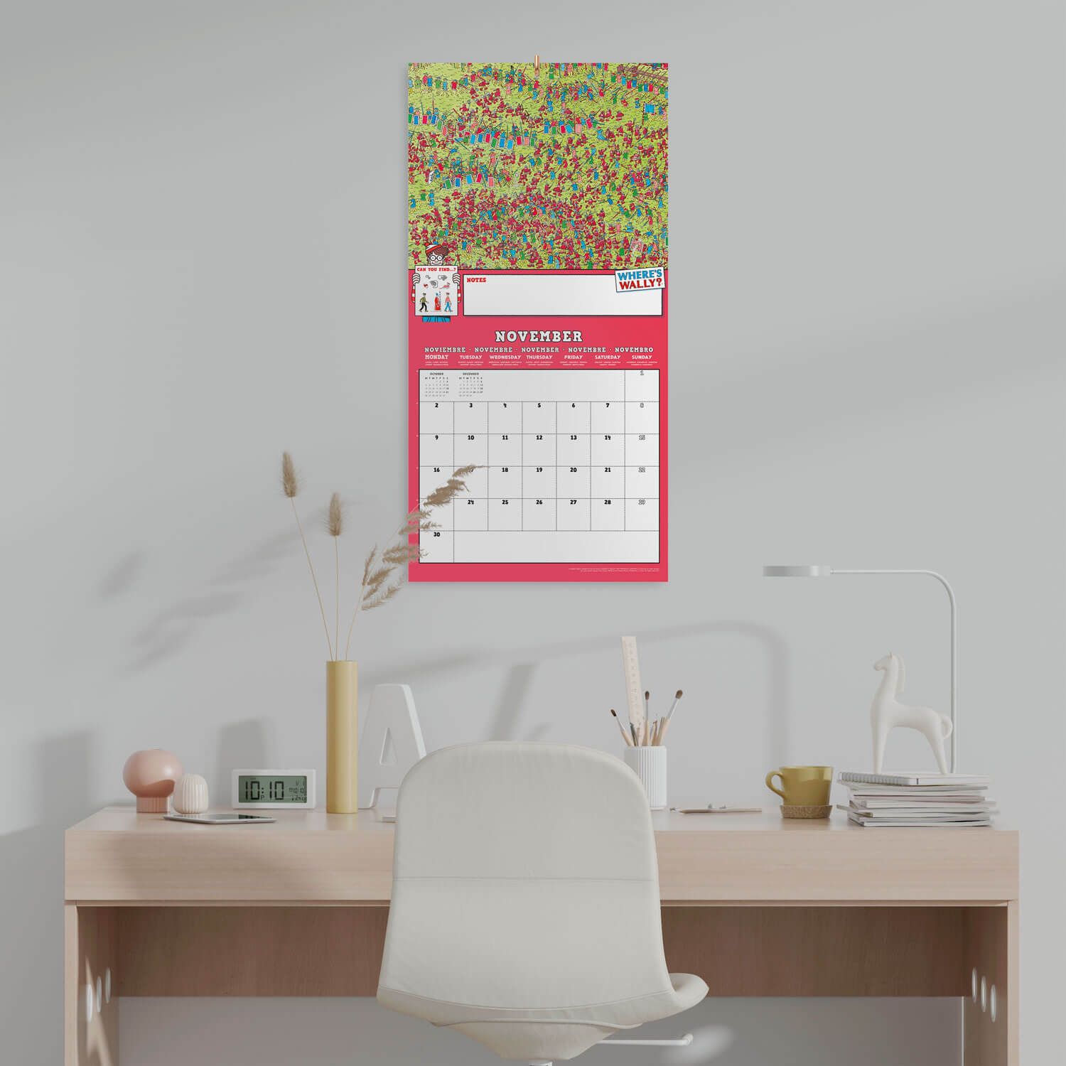 Calendario De Pared 2026 Donde Esta Wally?