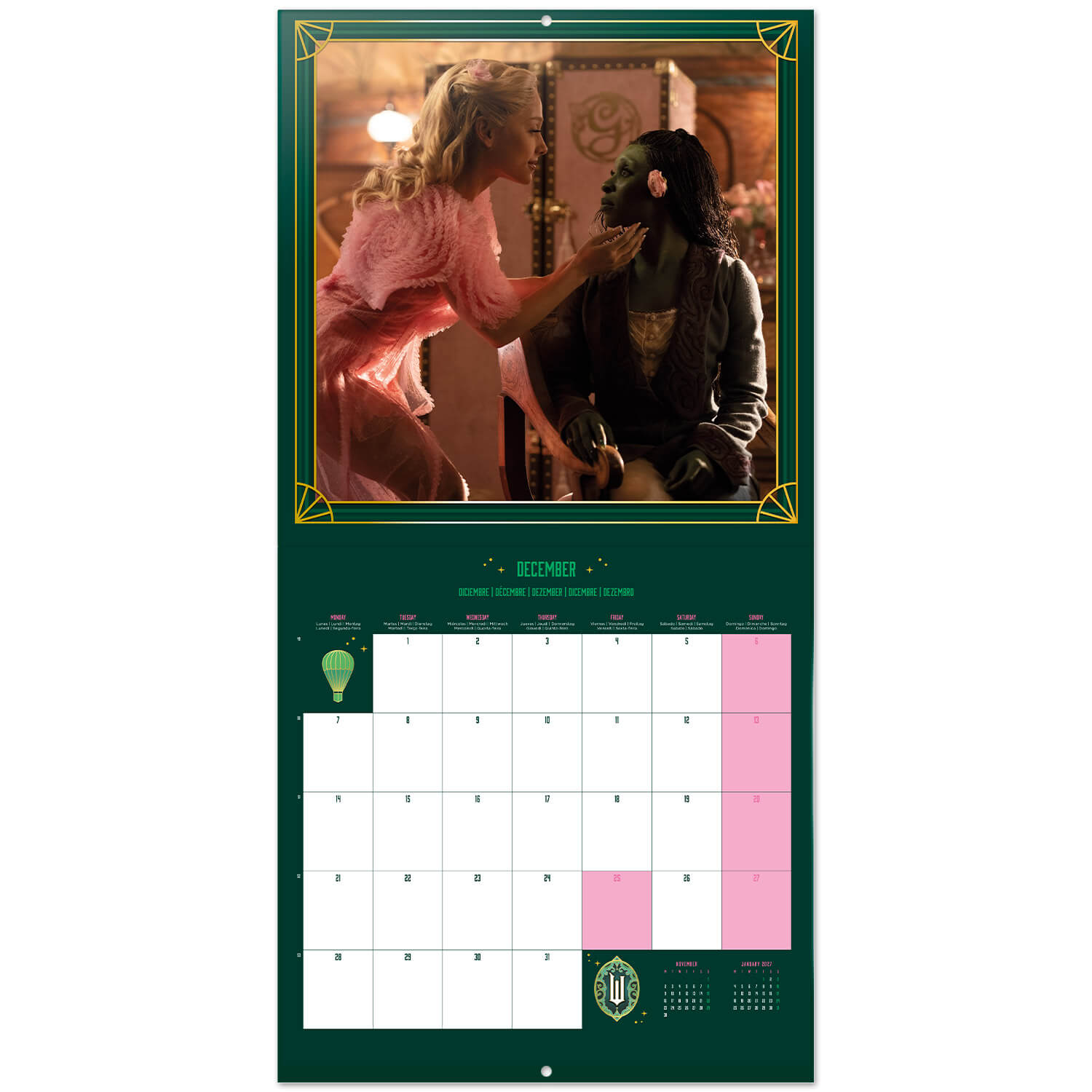 Calendario De Pared 2026 Wicked