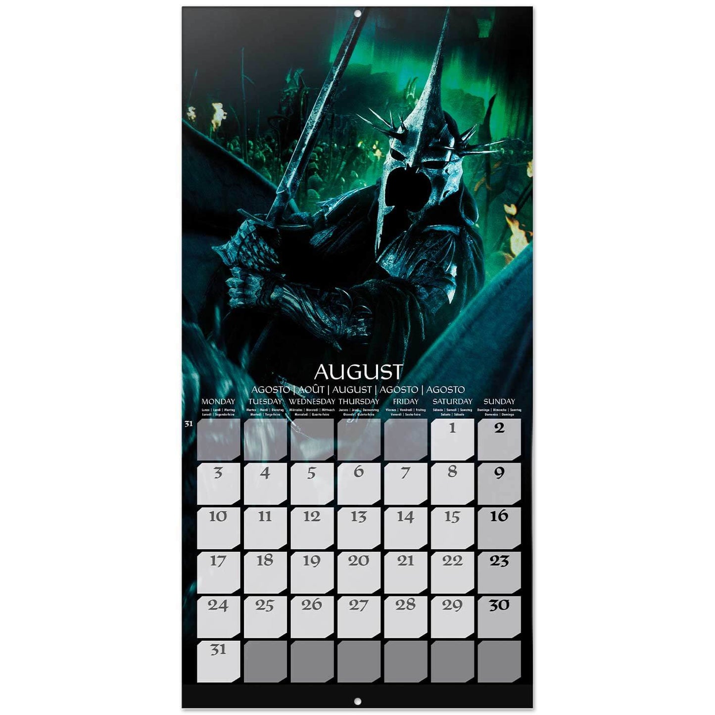 Calendario De Pared 2026 El Señor De Los Anillos