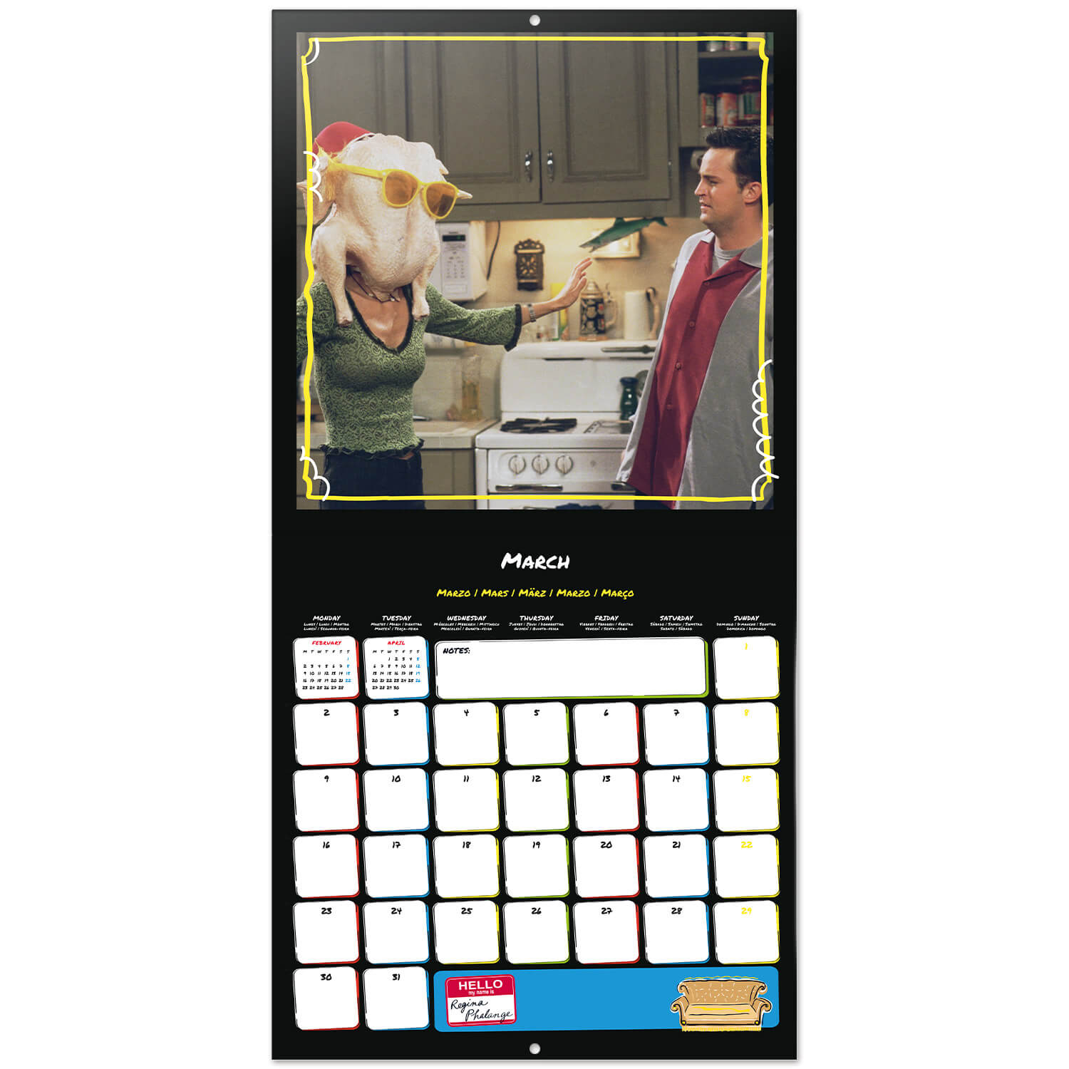 Calendario De Pared 2026 Friends