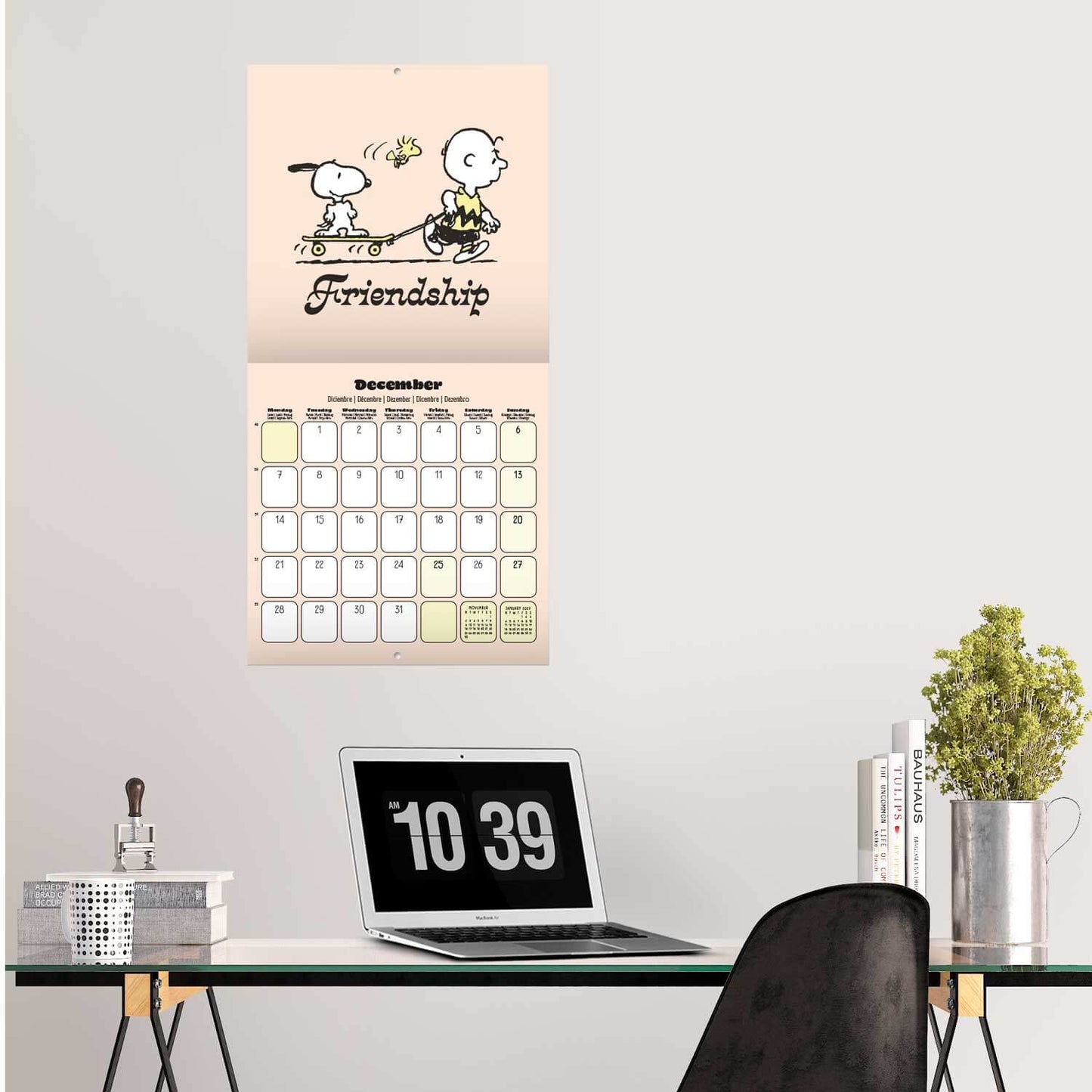 Calendario De Pared 2026 Snoopy