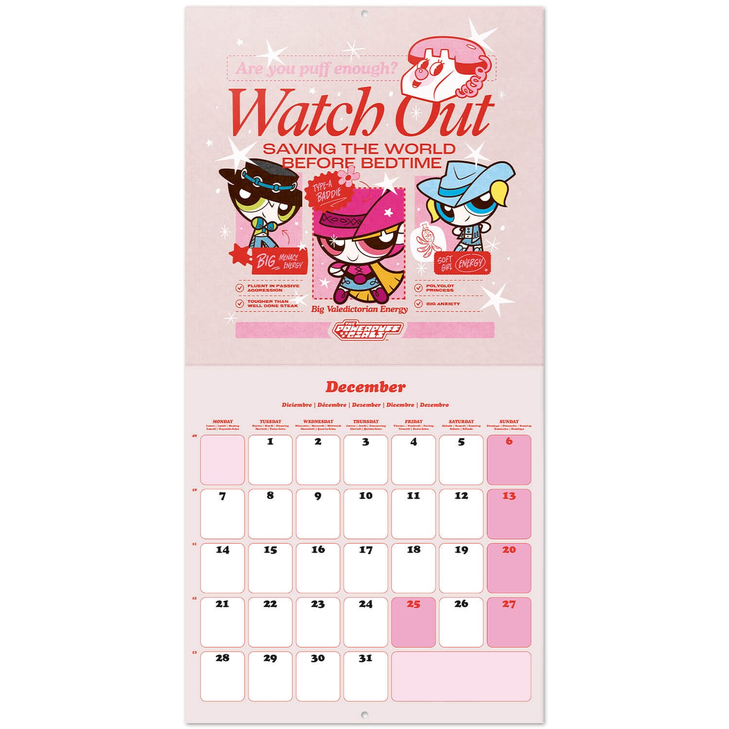 Calendario De Pared 2026 Las Supernenas