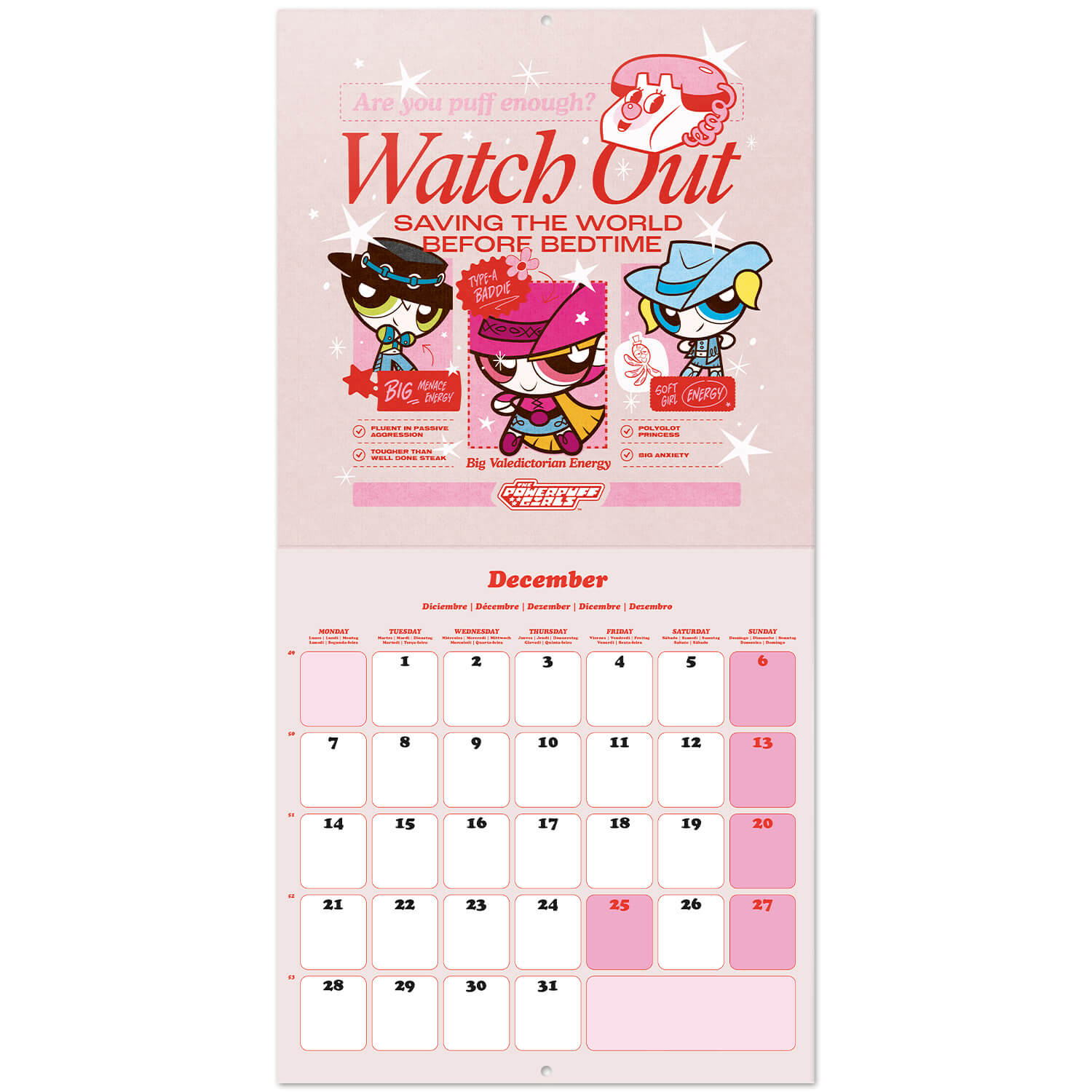 Calendario De Pared 2026 Las Supernenas