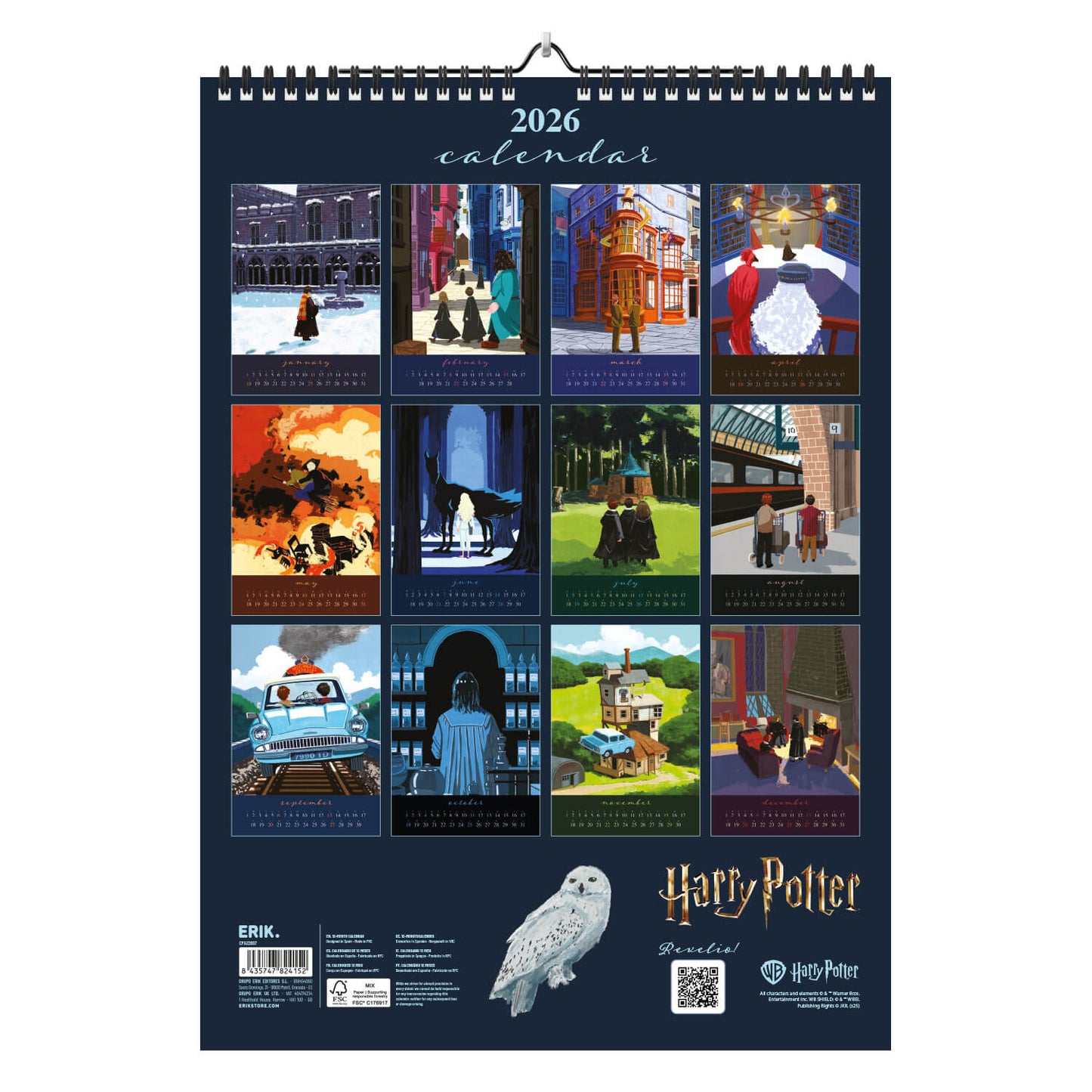 Calendario De Pared A3 2026 Harry Potter