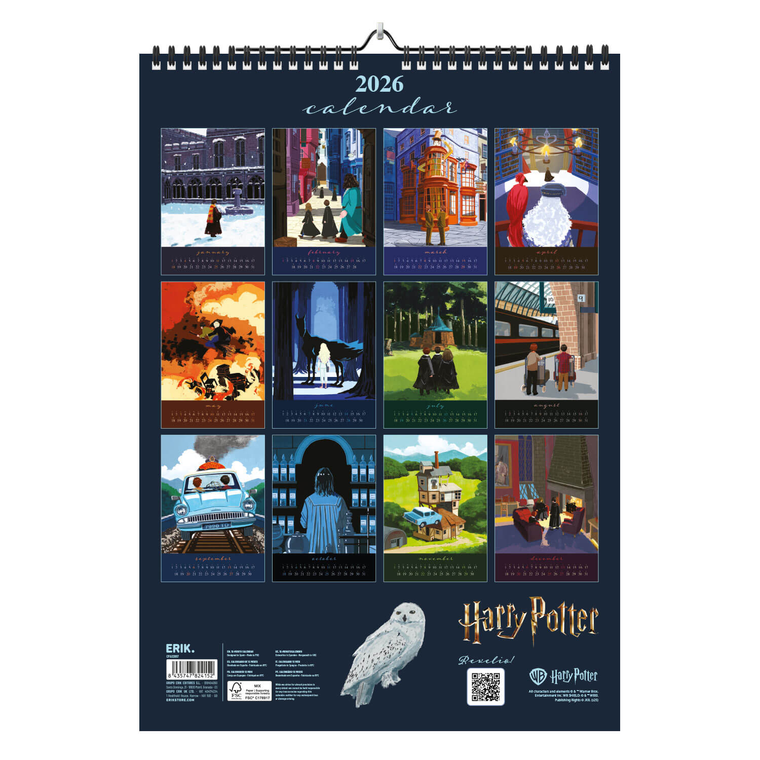 Calendario De Pared A3 2026 Harry Potter