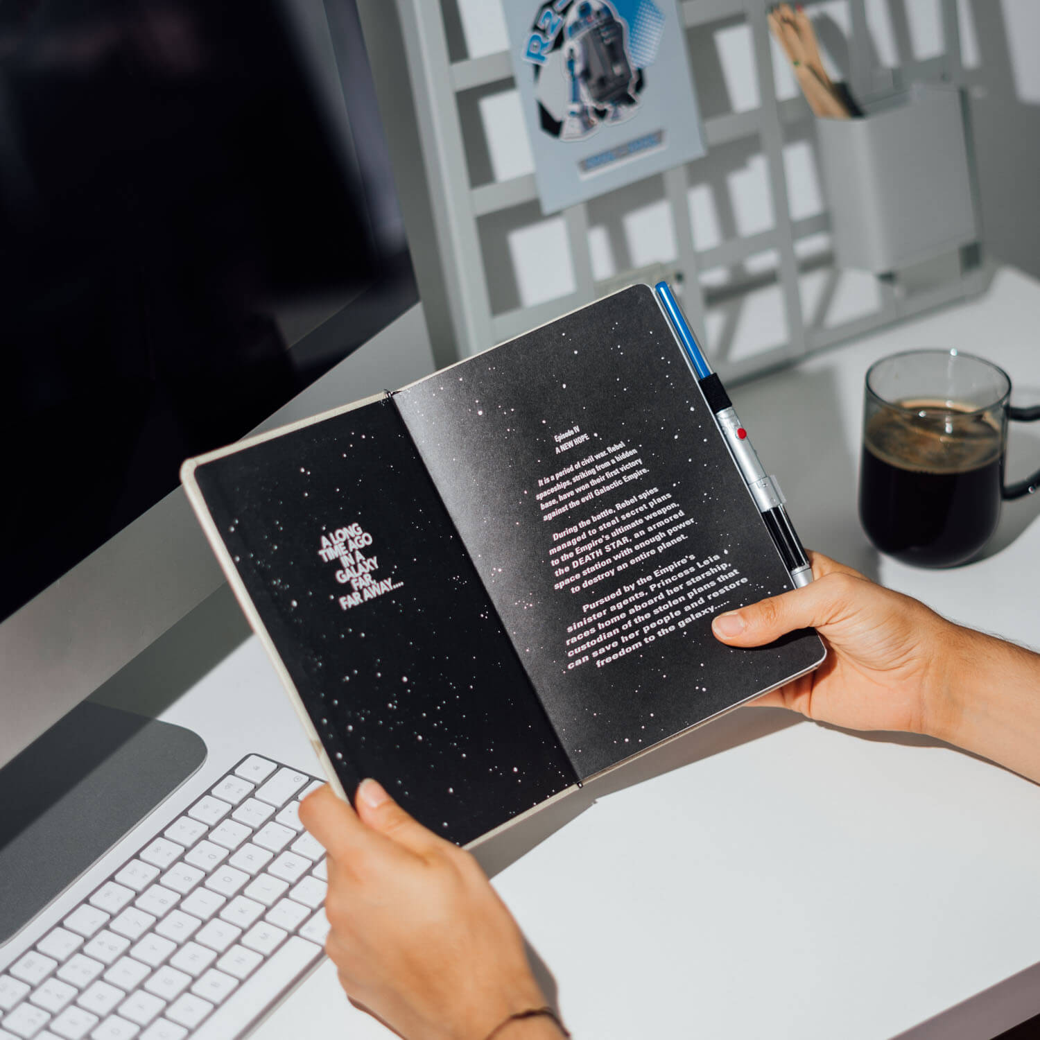 Cuaderno Luke Skywalker Star Wars Con Boligrafo Sable De Luz