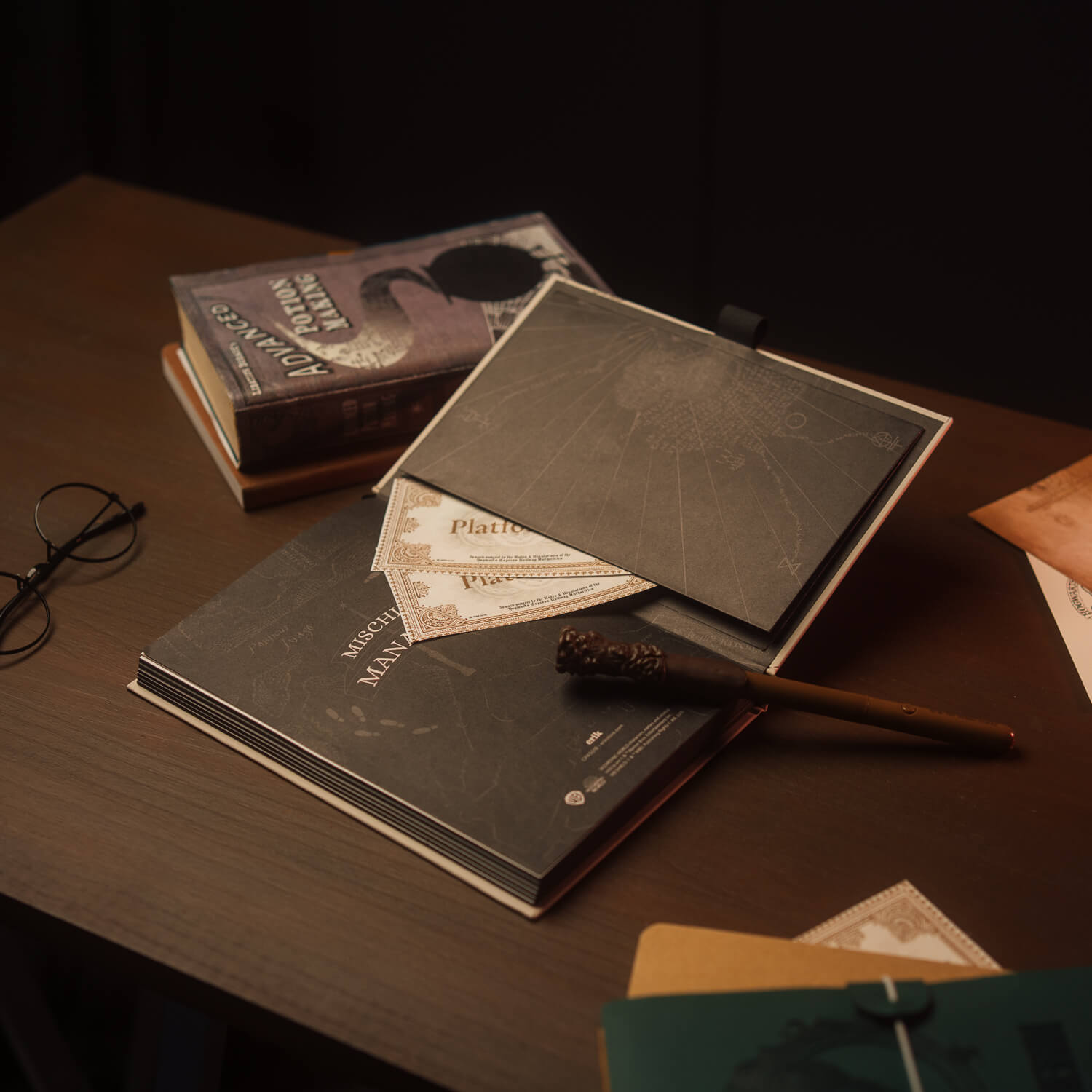 Cuaderno Harry Potter Mapa Del Merodeador Con Bolígrafo