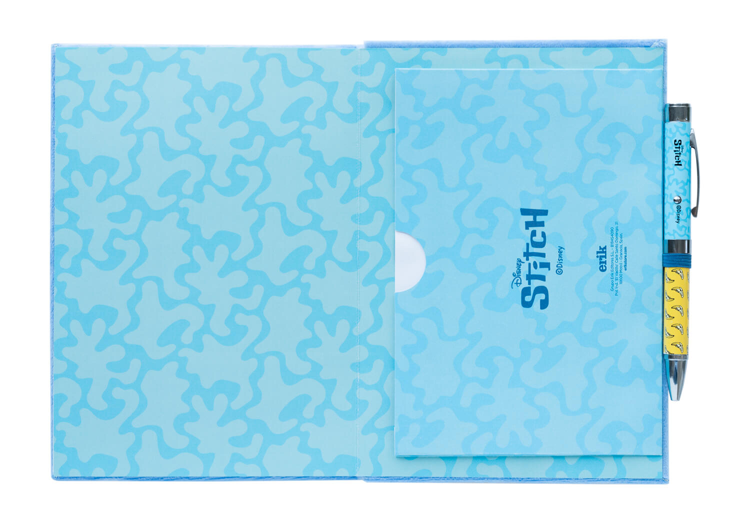 Cuaderno Felpa Stitch Disney Con Boligrafo Proyector