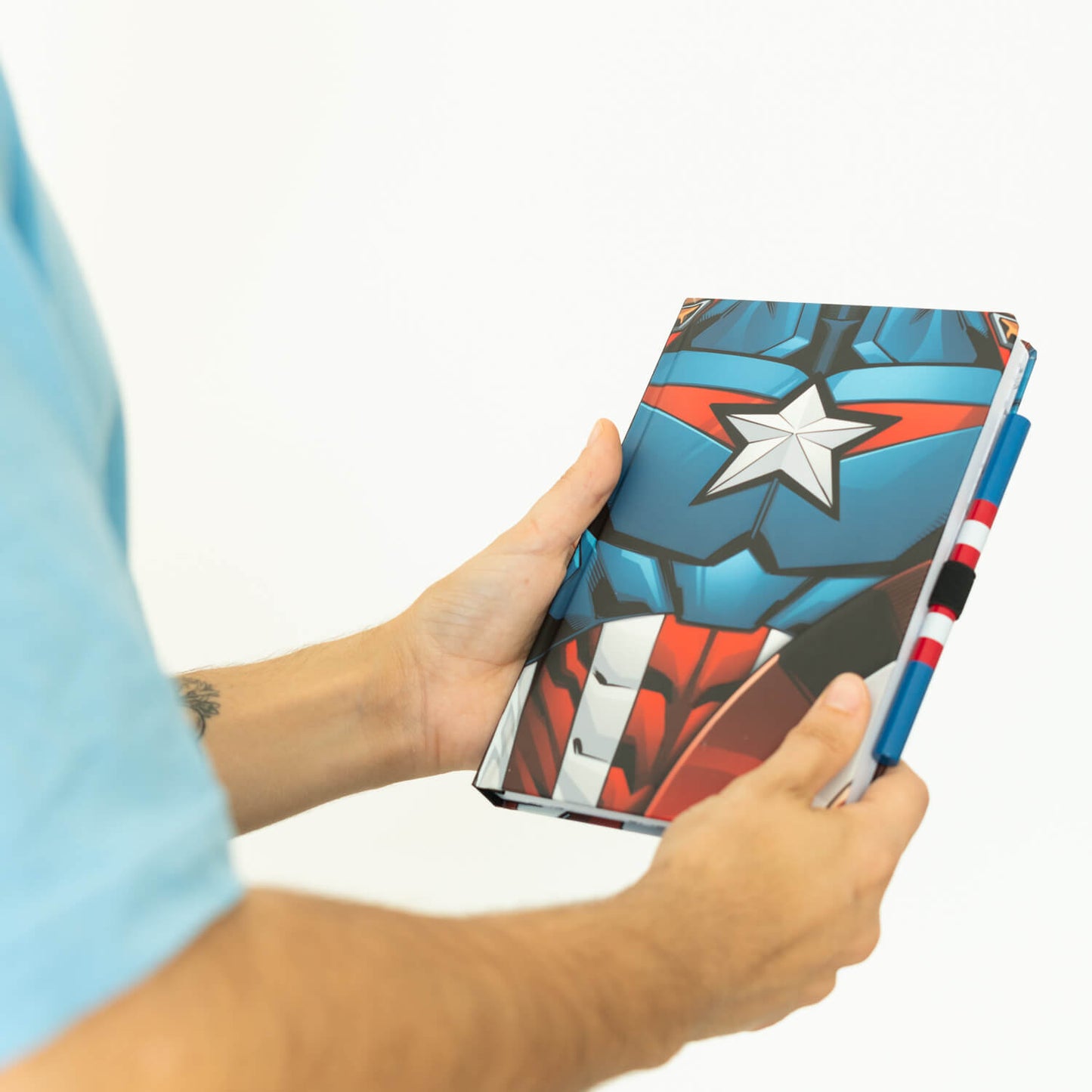 Cuaderno Capitan America Marvel Con Bolígrafo