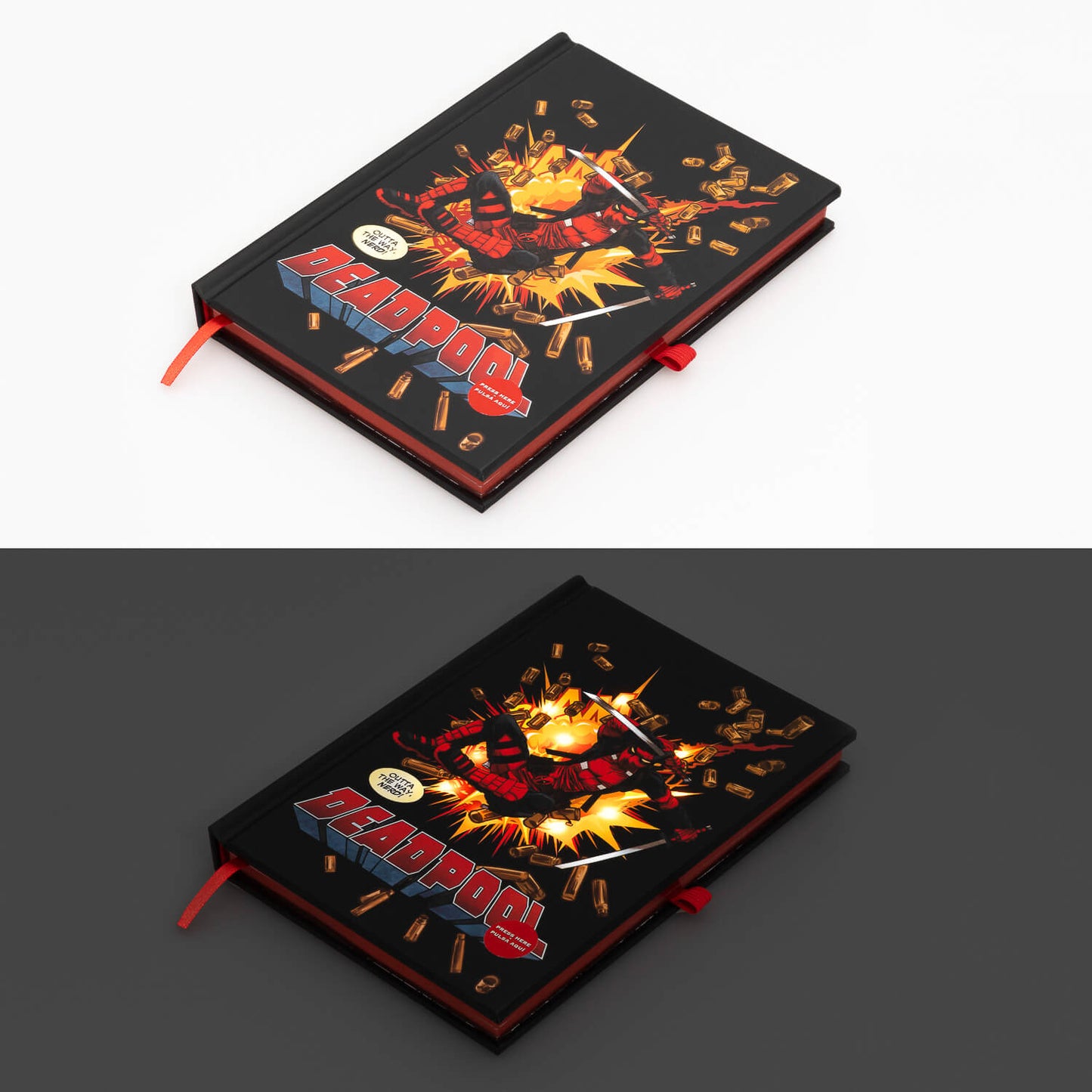 Cuaderno Deadpool Marvel Con Luz Led