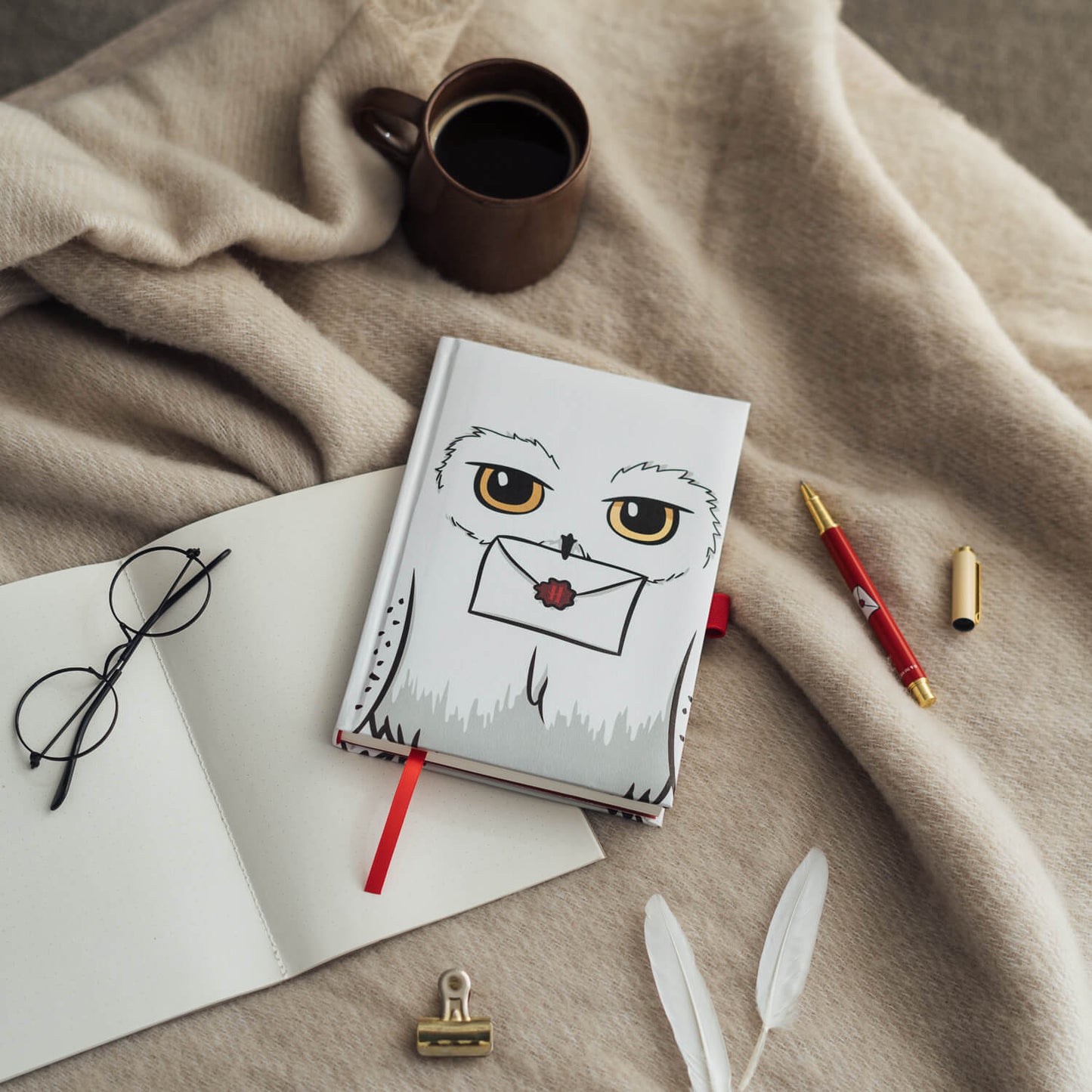 Cuaderno Harry Potter Hedwig Con Bolígrafo