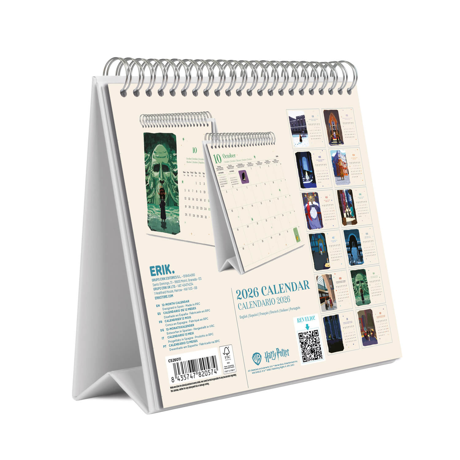 Calendario De Escritorio 2026 Harry Potter