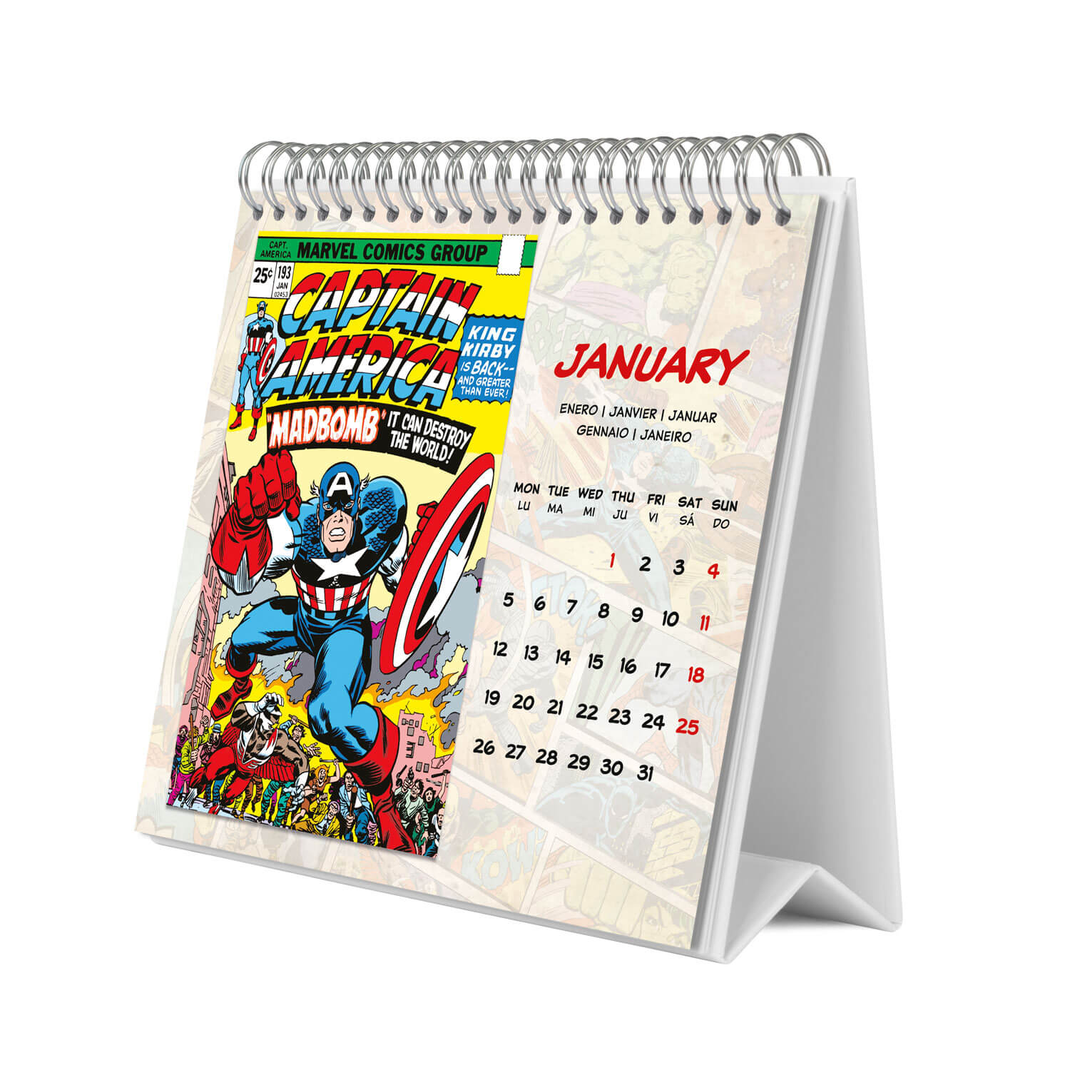 Calendario De Escritorio 2026 Marvel